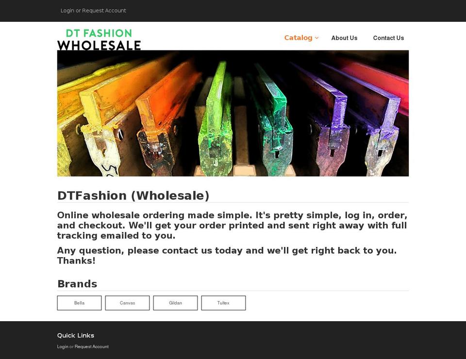 dtwholesale.com shopify website screenshot