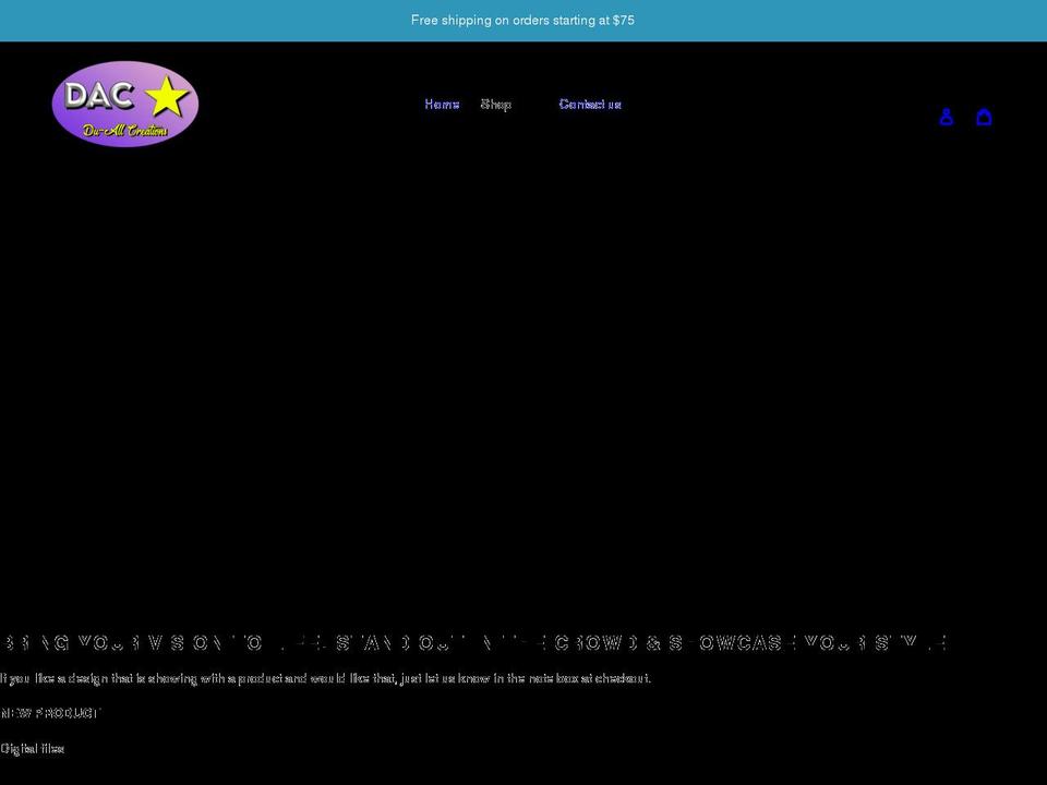 du-allcreations.com shopify website screenshot