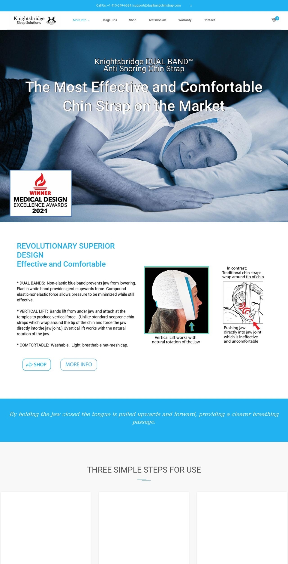 dualbandchinstrap.com shopify website screenshot
