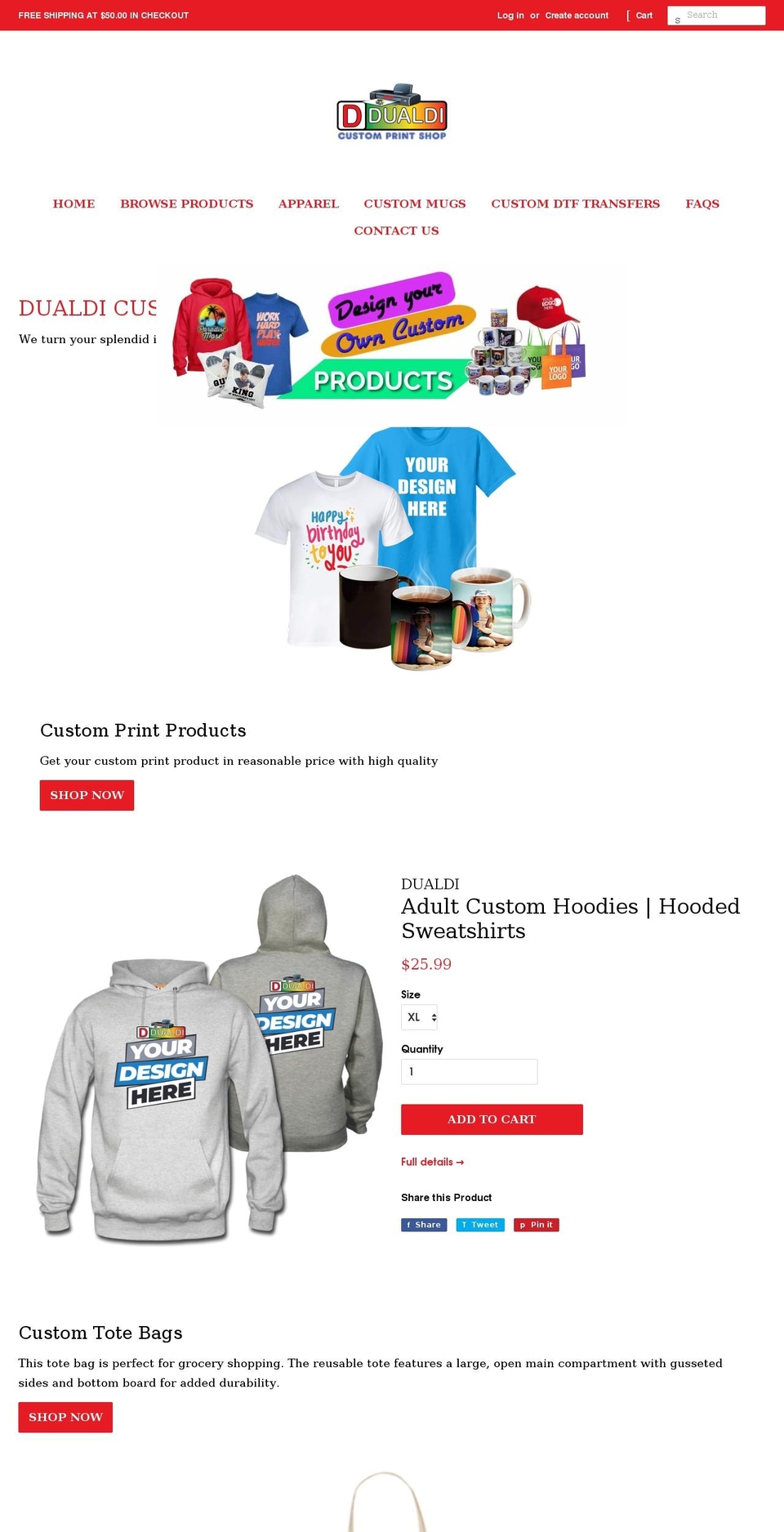 dualdi.com shopify website screenshot