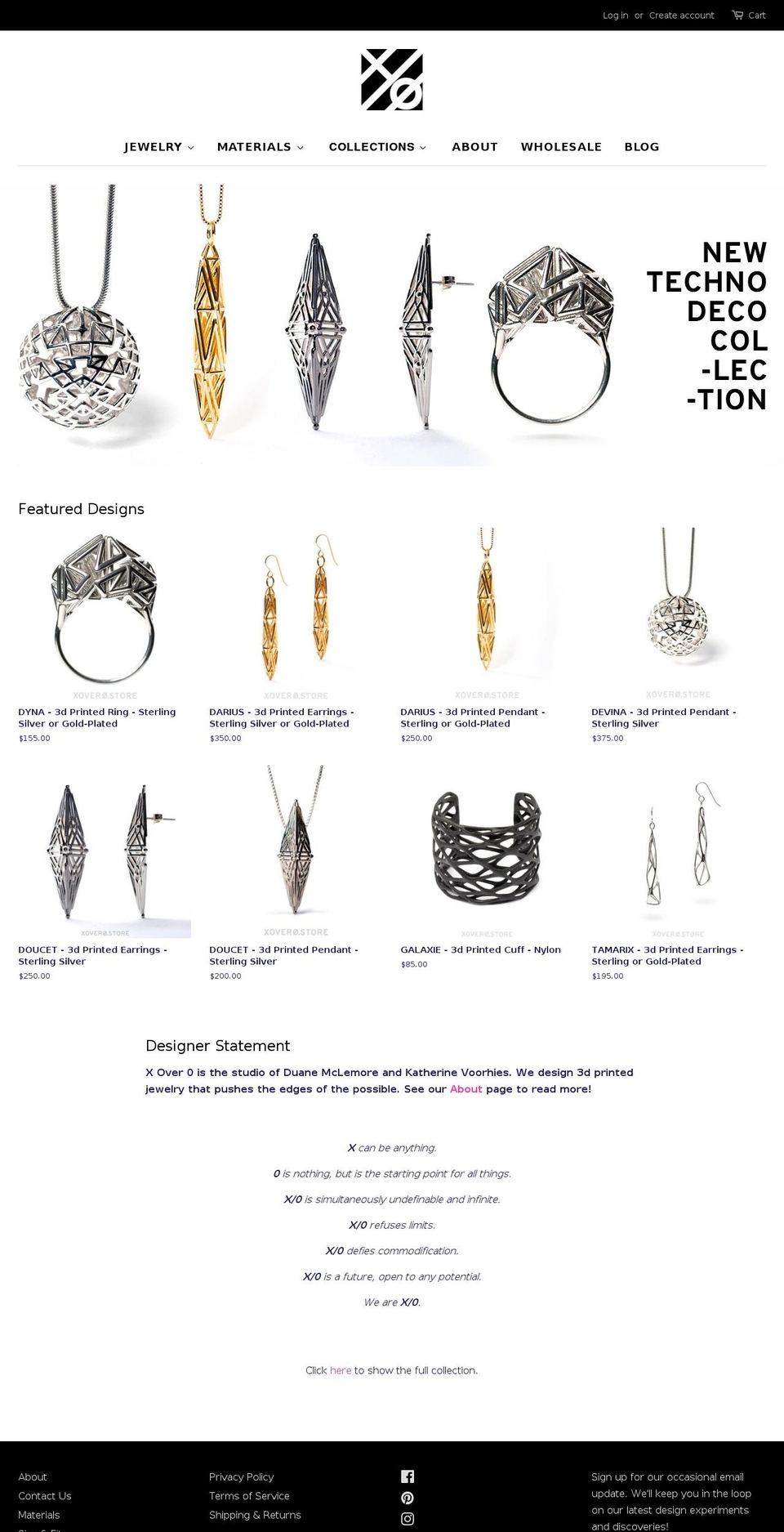 XOVER0 - 11 - new blog layout + account... Shopify theme site example duanemclemore.com