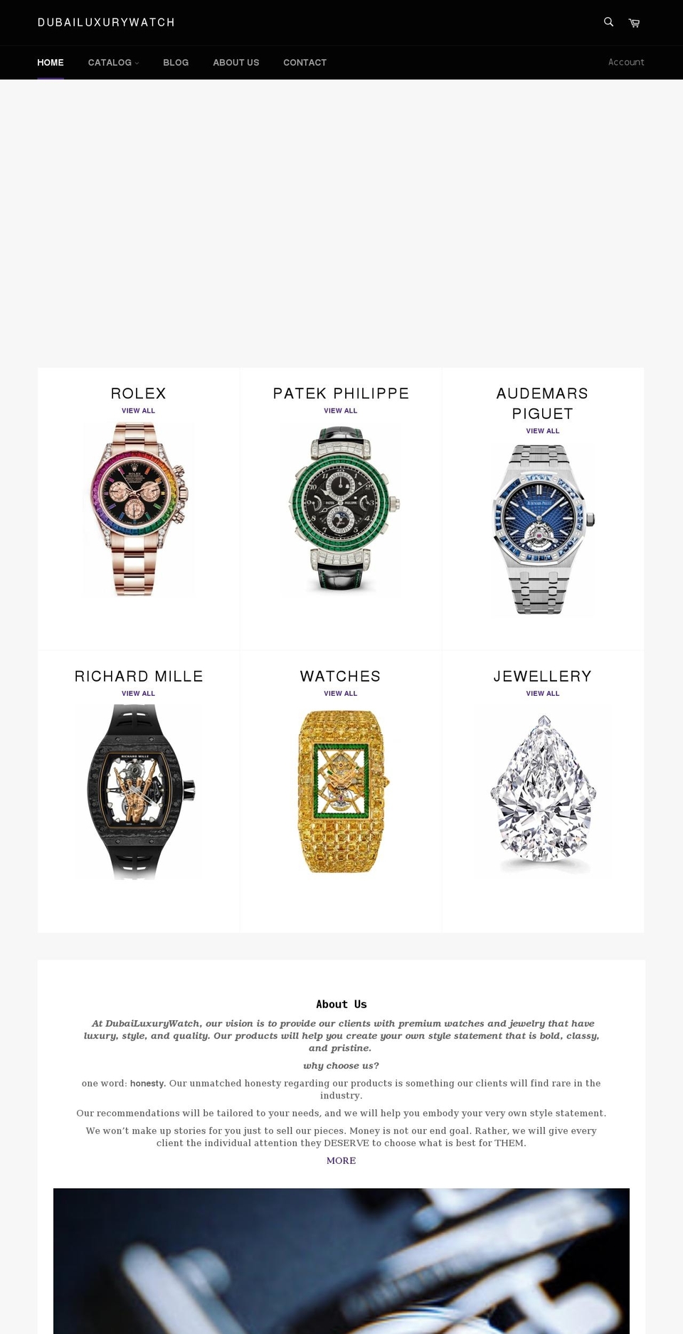 dubailuxurywatch.com shopify website screenshot