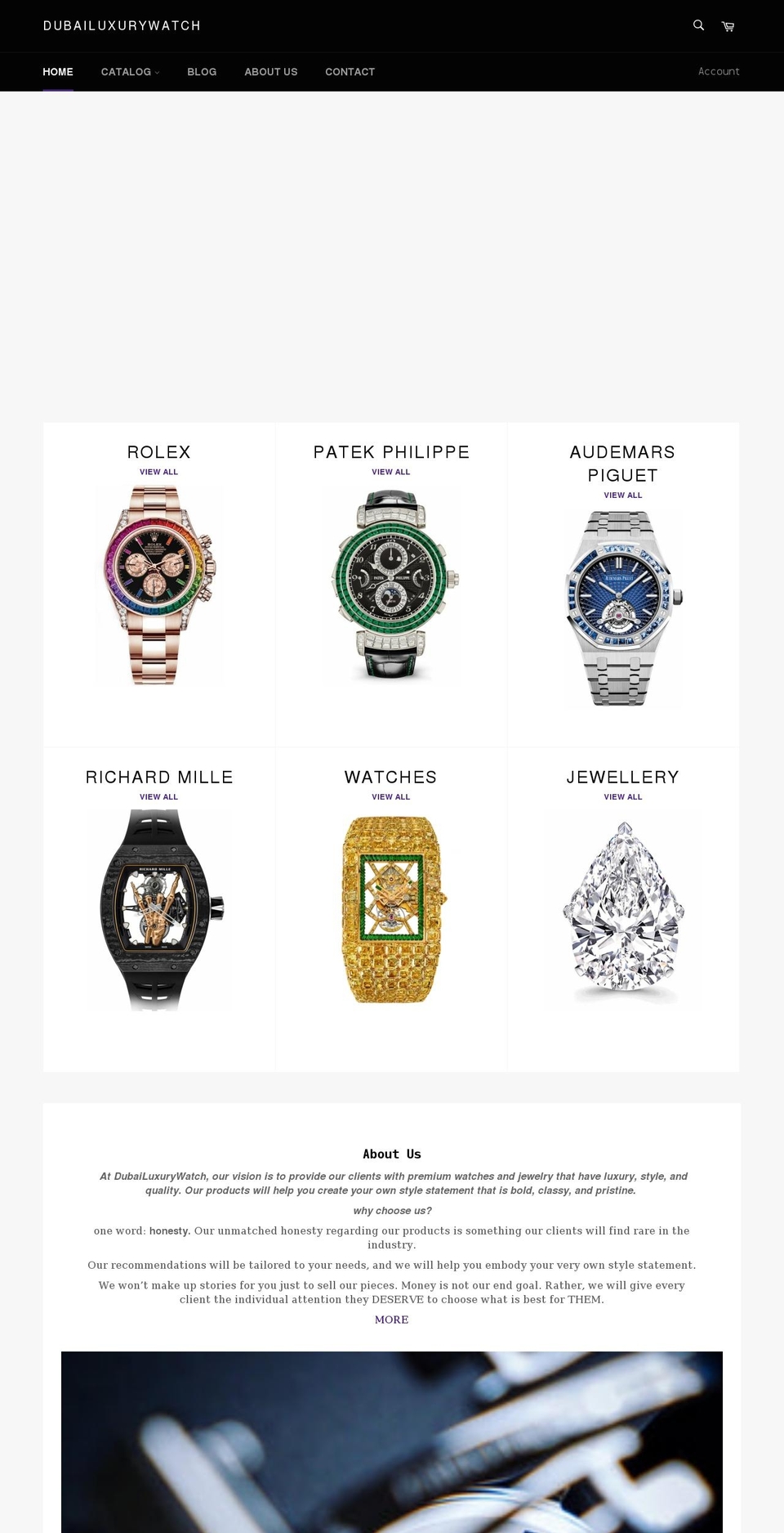 dubailuxurywatches.com shopify website screenshot