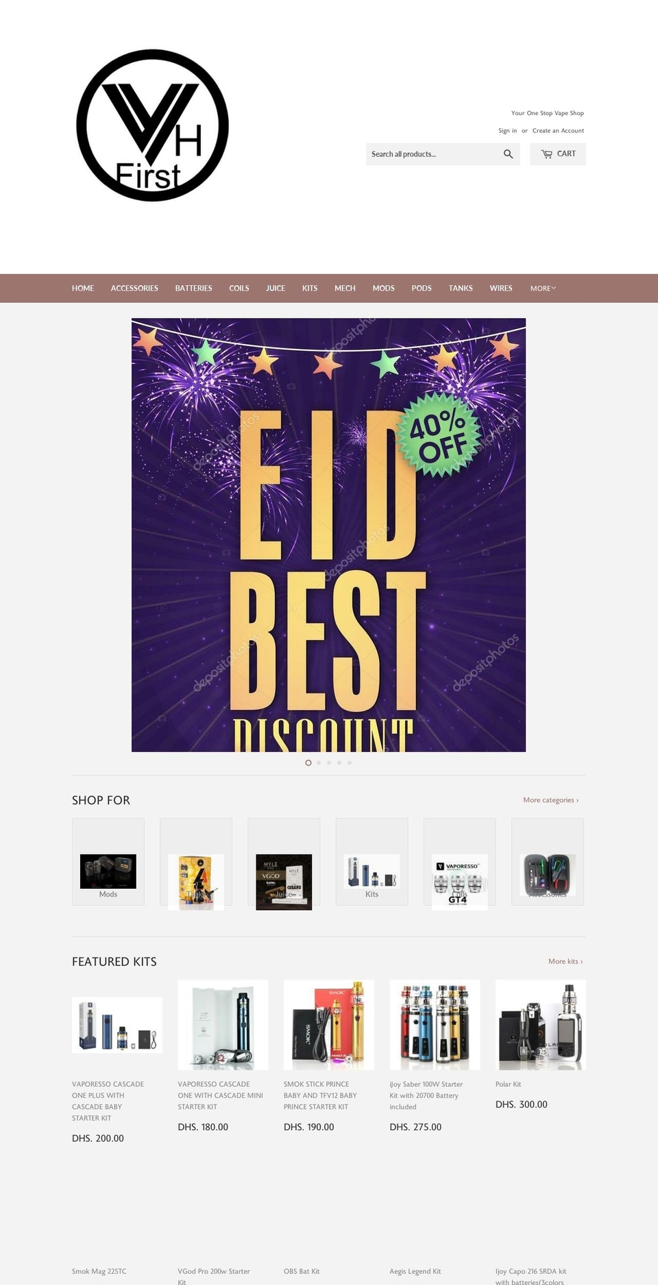 dubaivapesouq.com shopify website screenshot