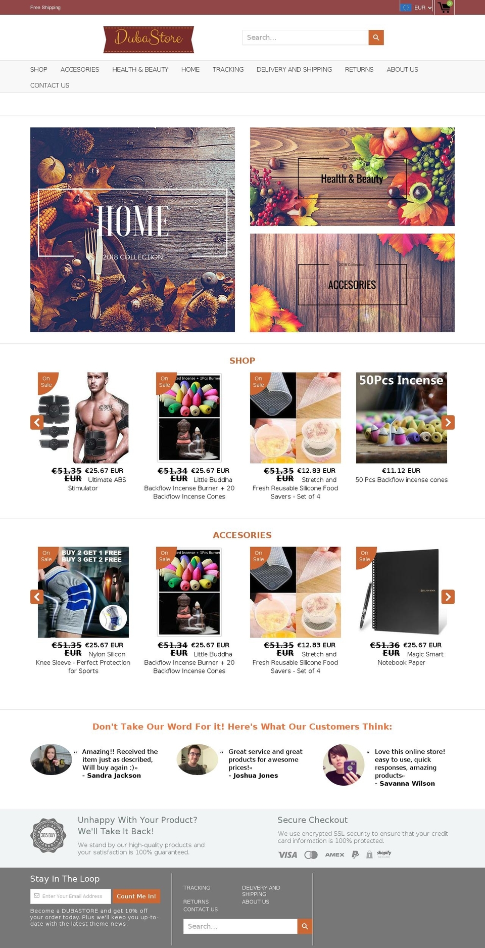 dubastore.com — Shopify storefront screenshot