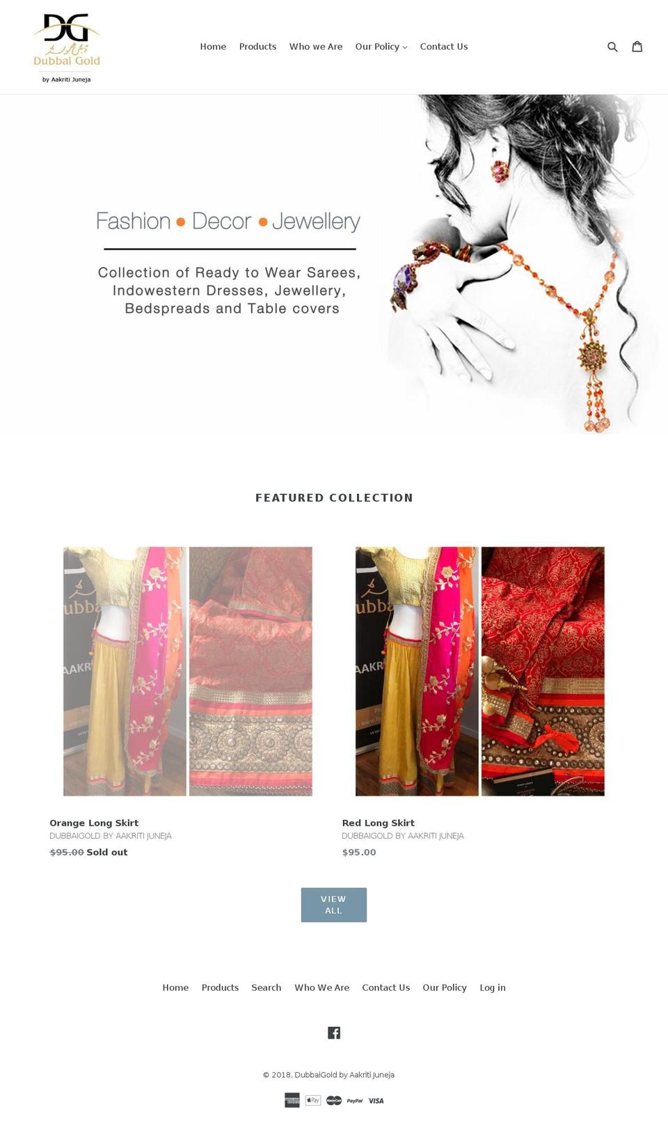 dubbaigold.com — Shopify storefront screenshot