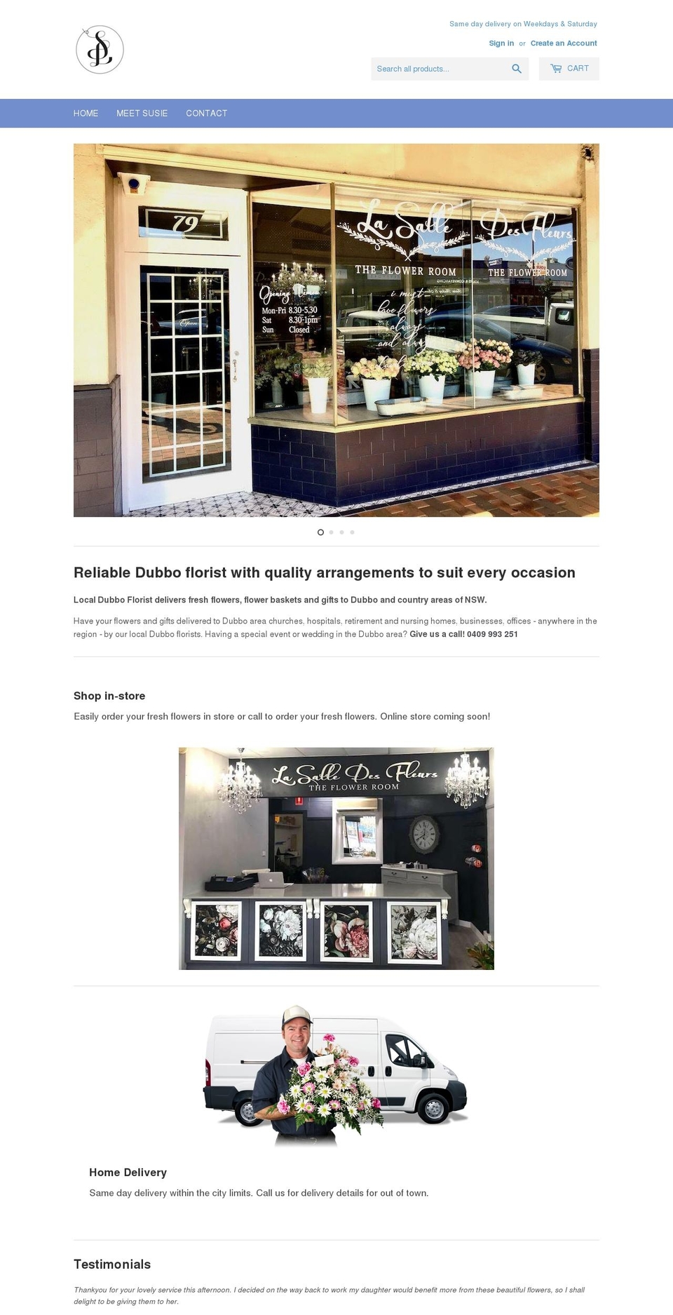 dubboflorist.com.au shopify website screenshot