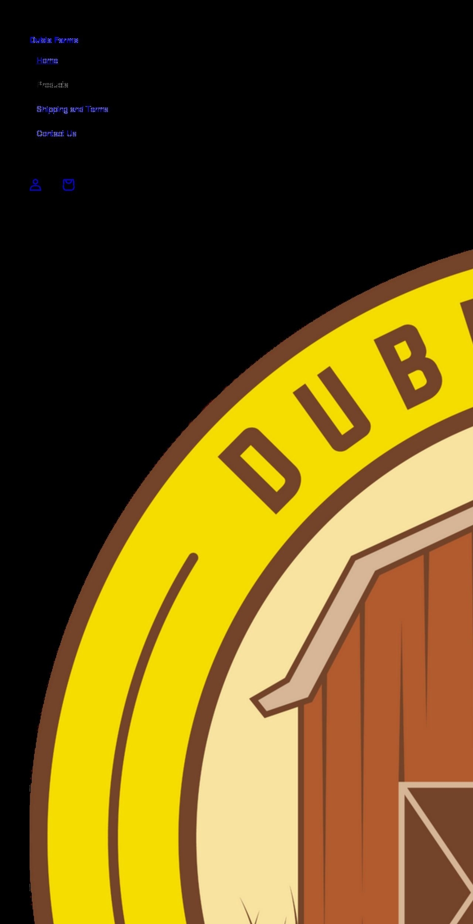 dubiafarms.com shopify website screenshot