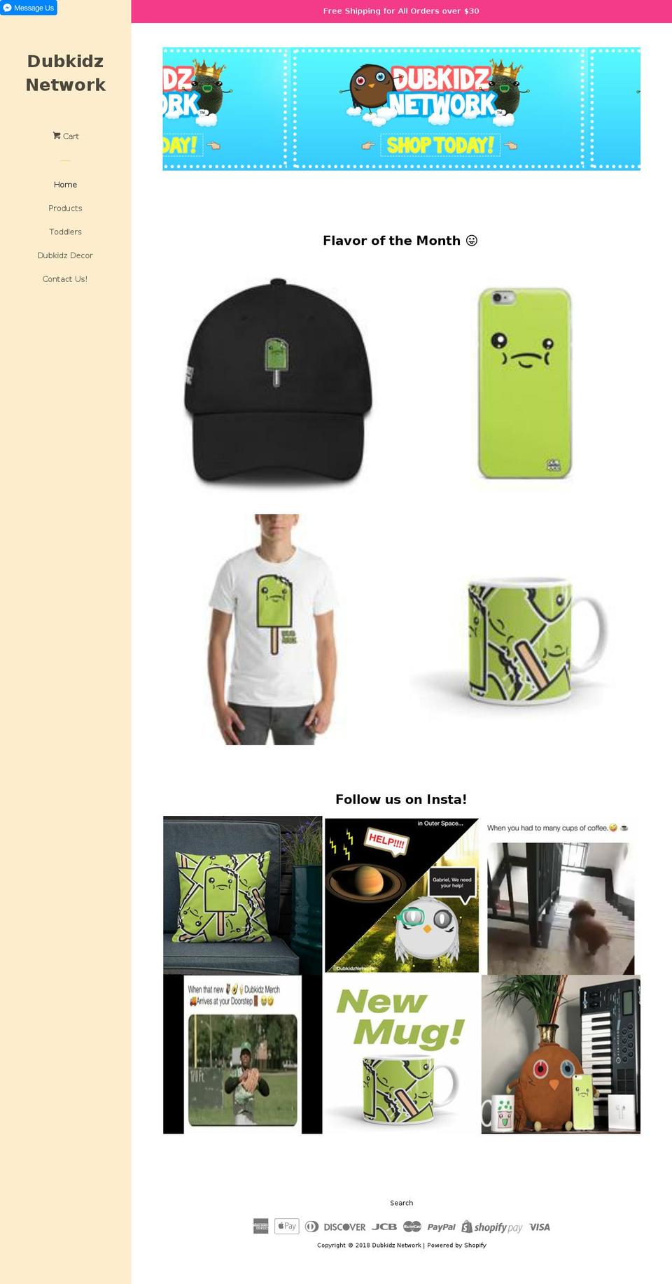 dubkidz.com — Shopify storefront screenshot