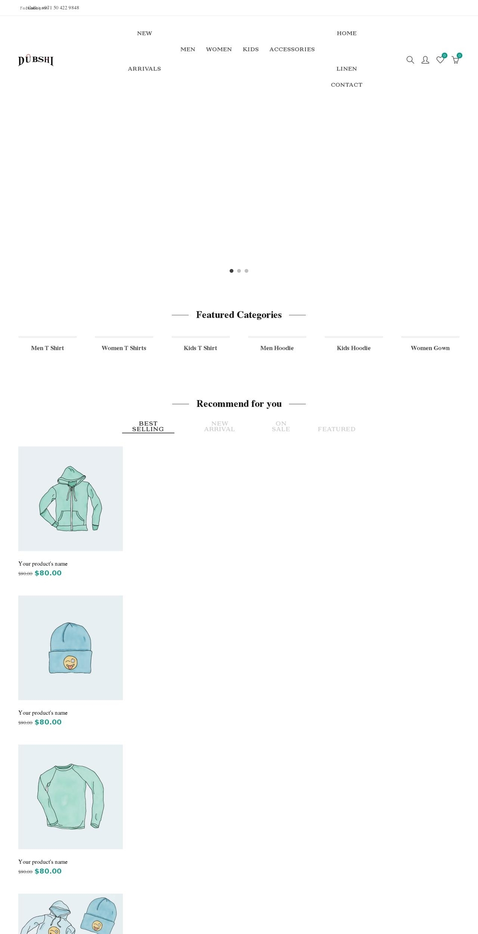 dubshi.com shopify website screenshot