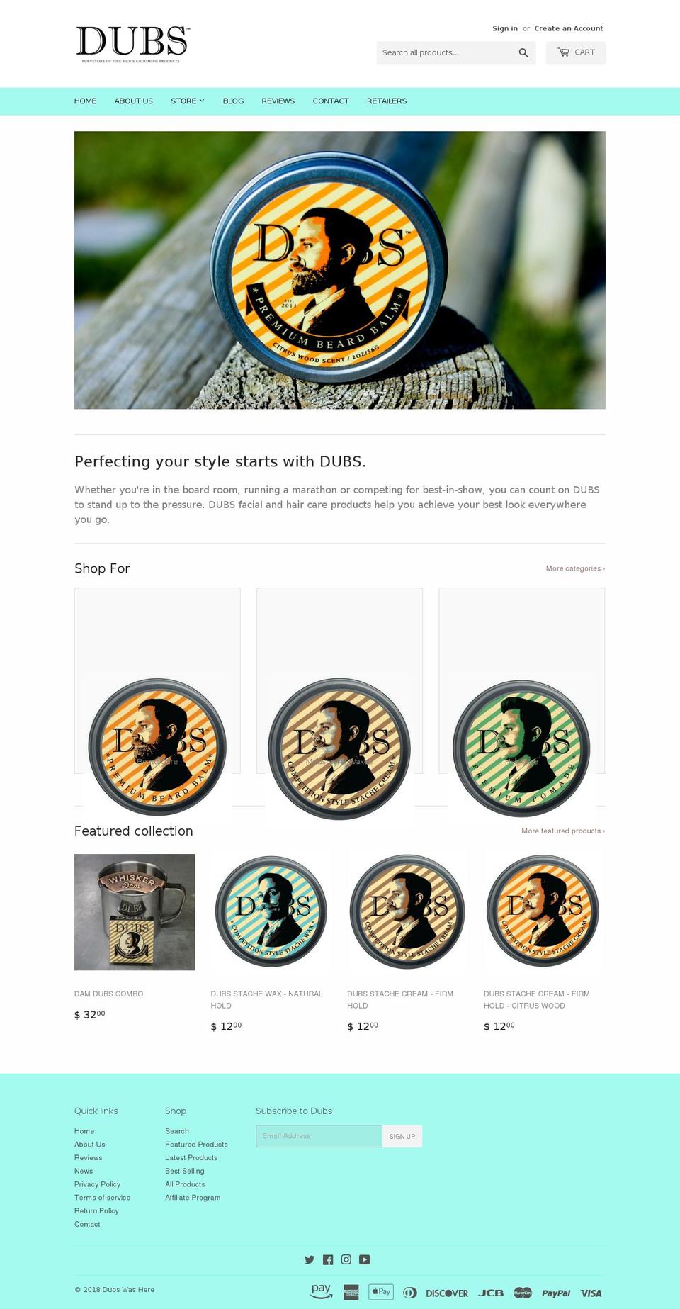 dubswax.com — Shopify storefront screenshot