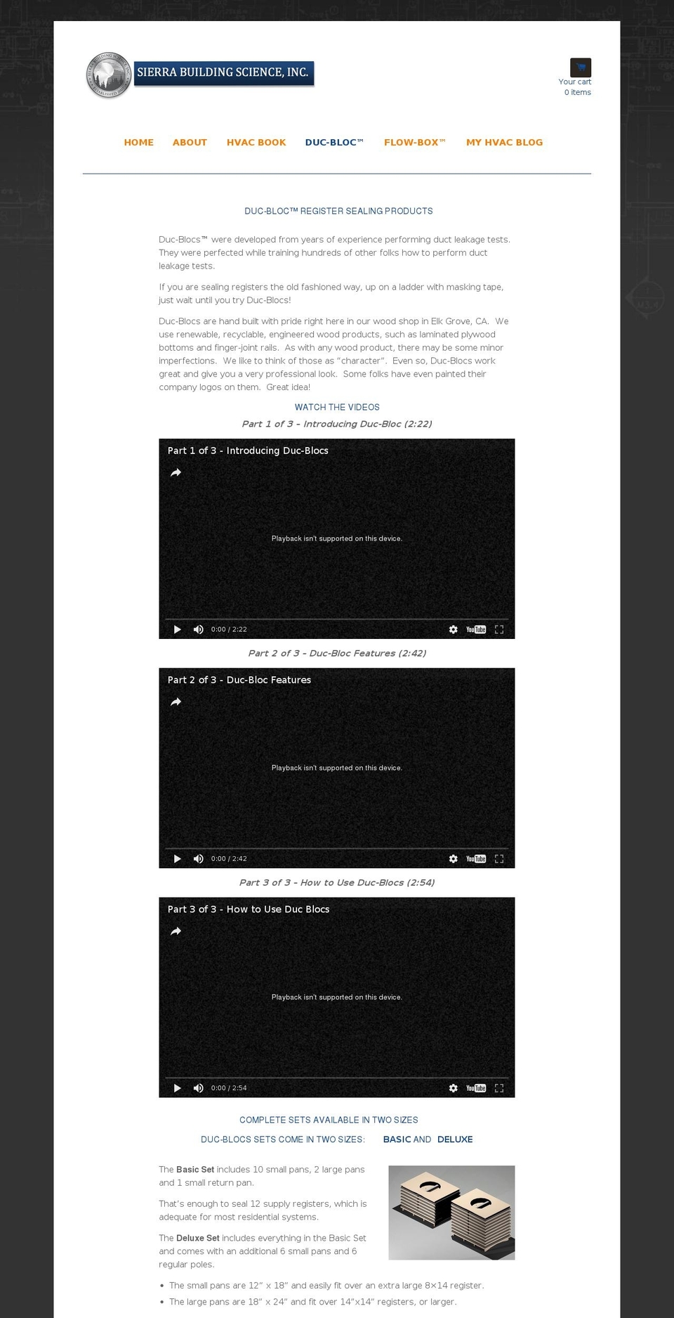 duc-bloc.com shopify website screenshot