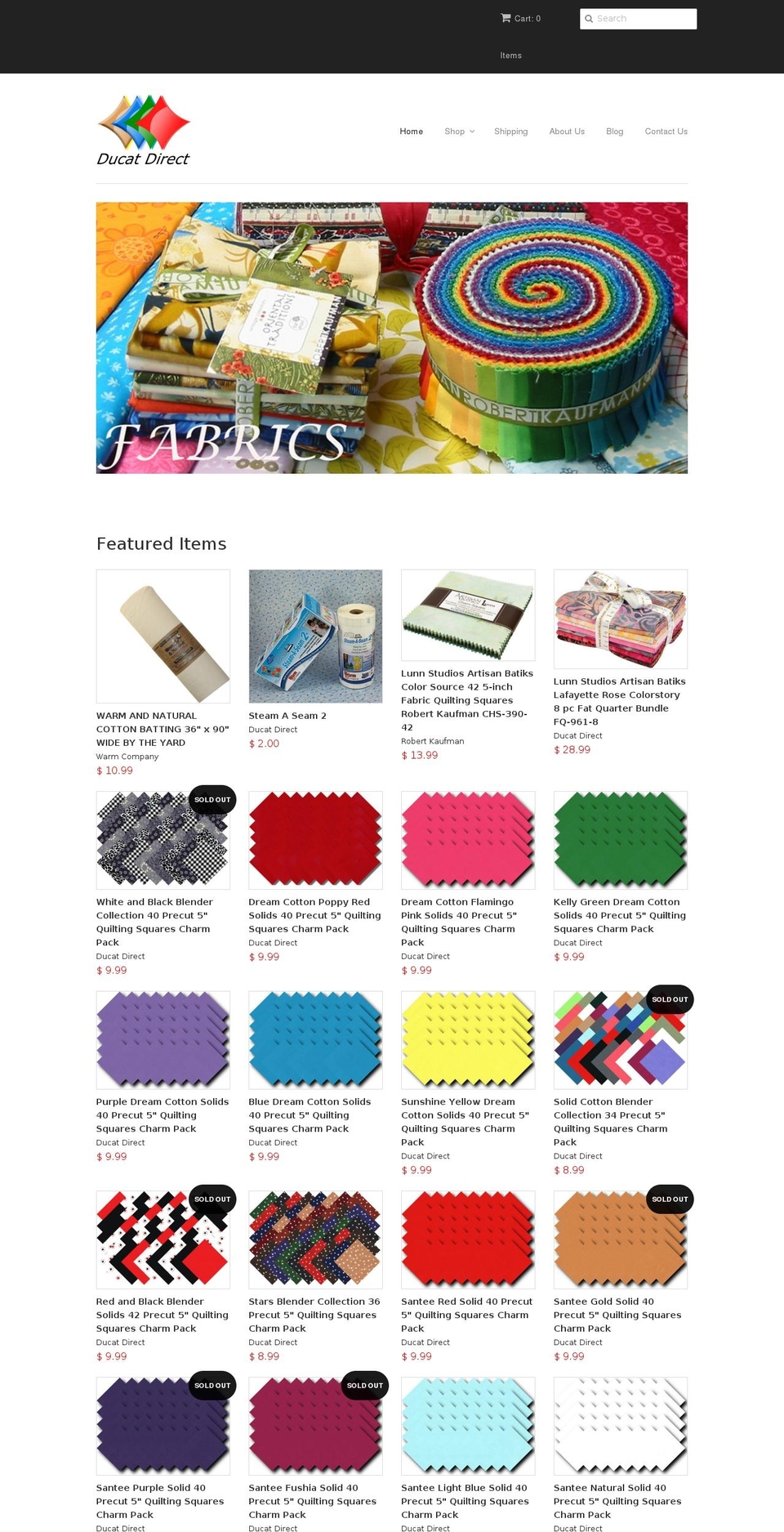 ducatdirect.com shopify website screenshot