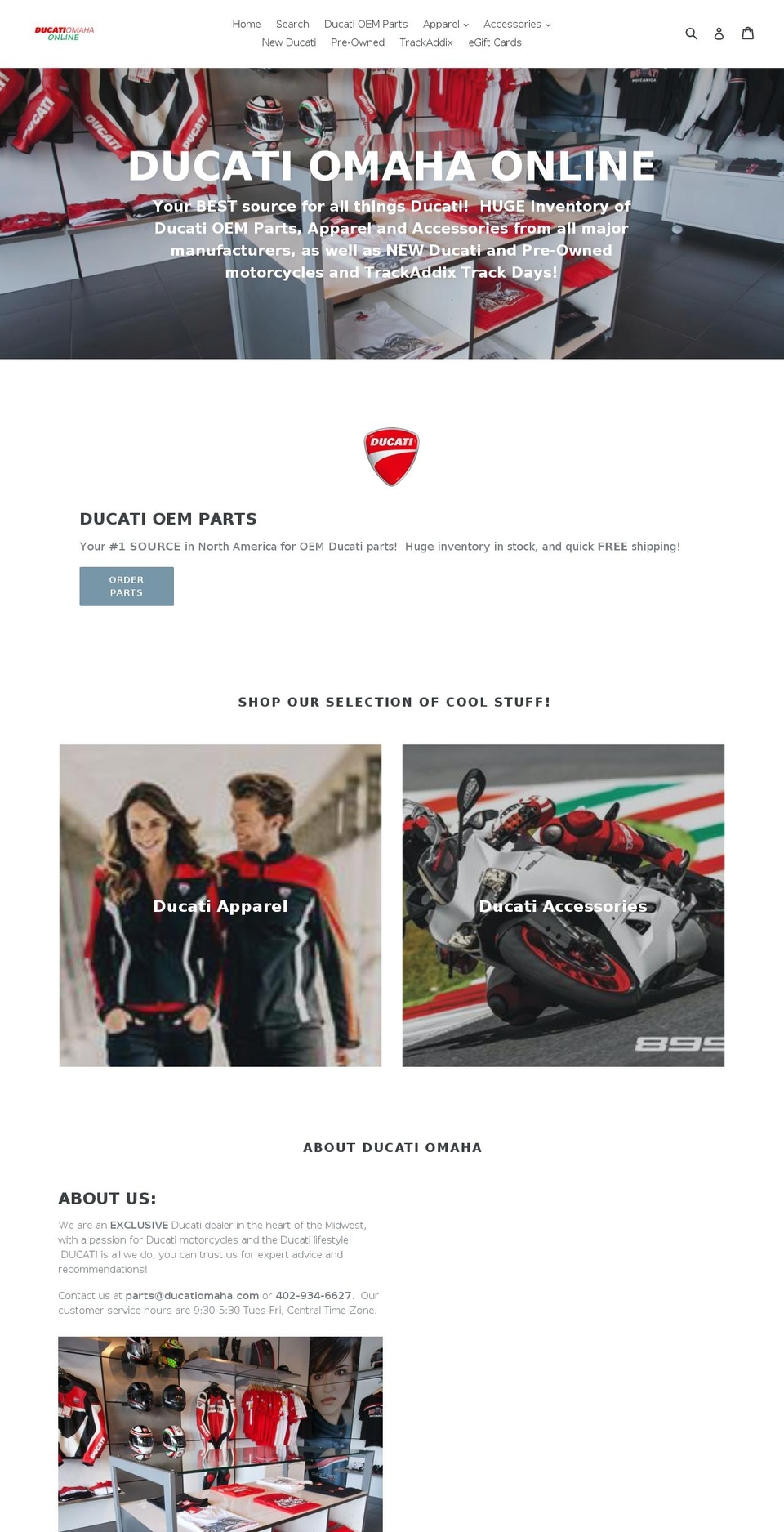ducati-omaha.com shopify website screenshot