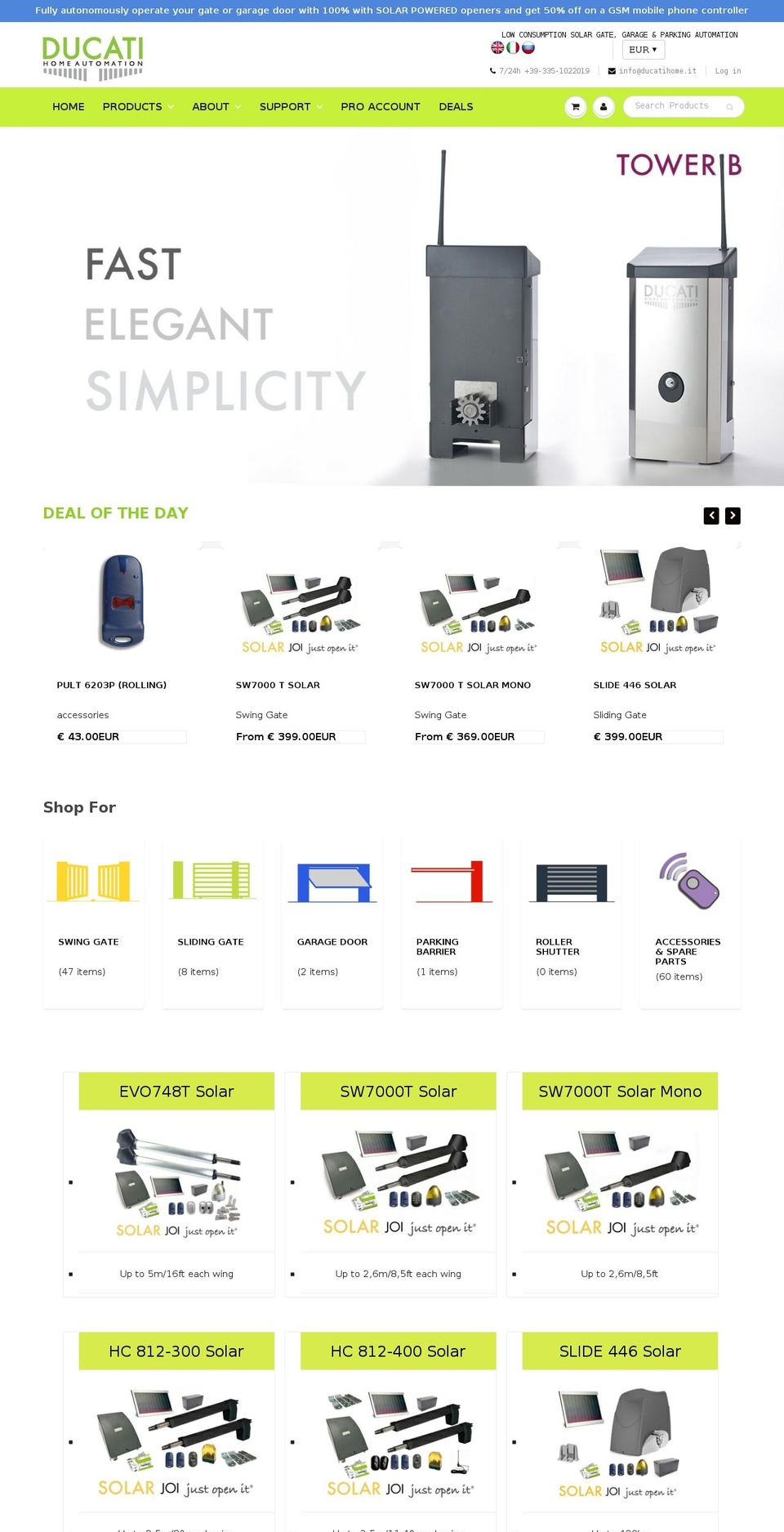 ShowTime Shopify theme site example ducatihome.it