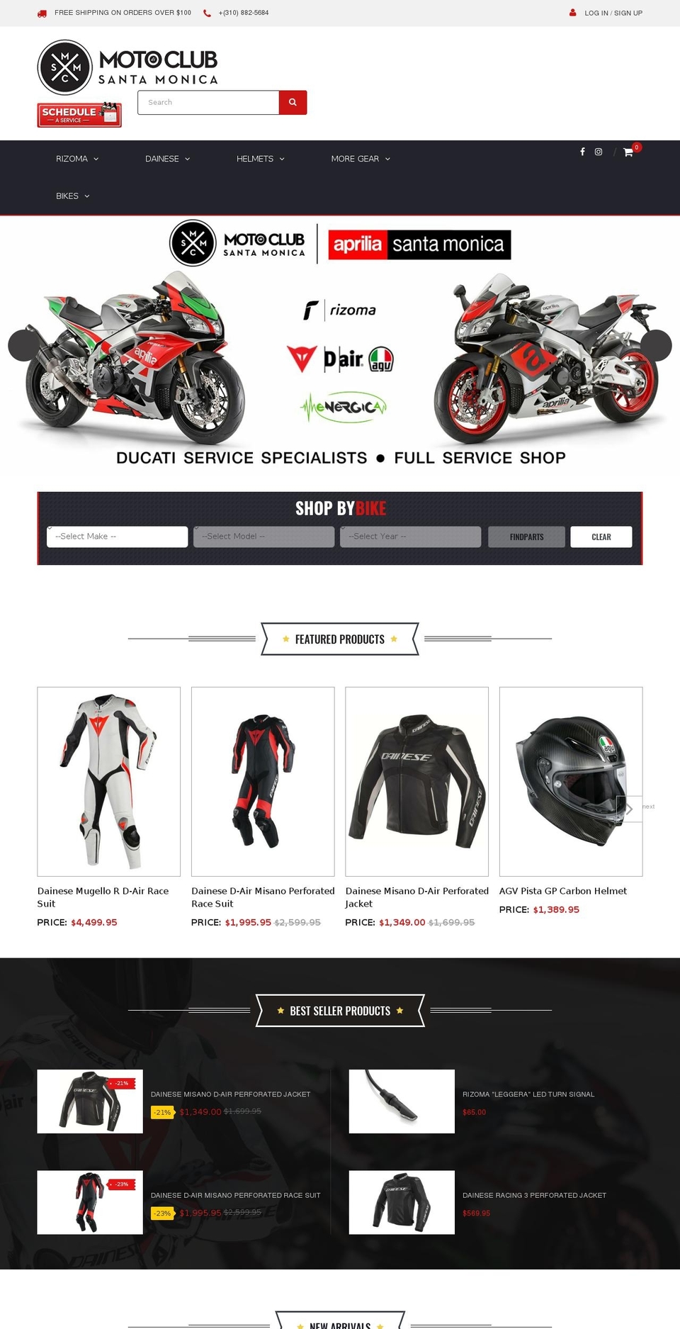 Moto-Club-SM-Theme Shopify theme site example ducatisantamonica.com