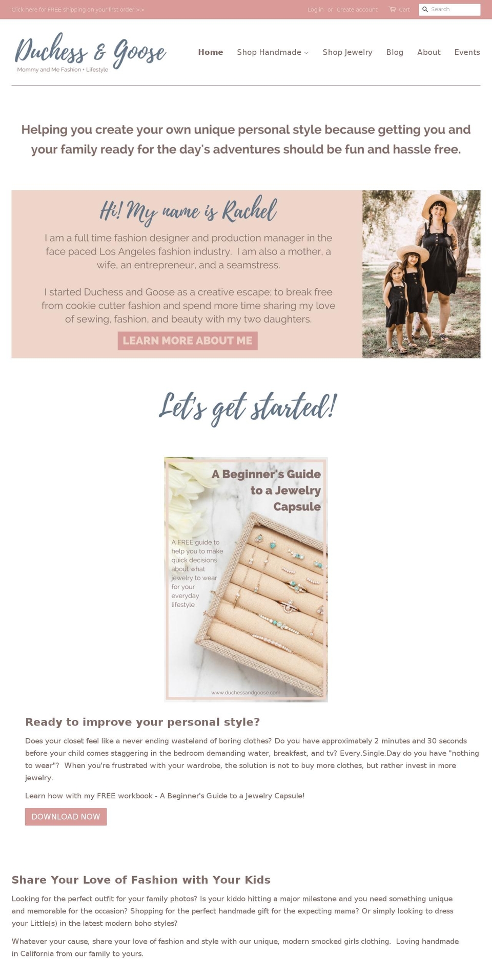 duchessandgoose.com shopify website screenshot