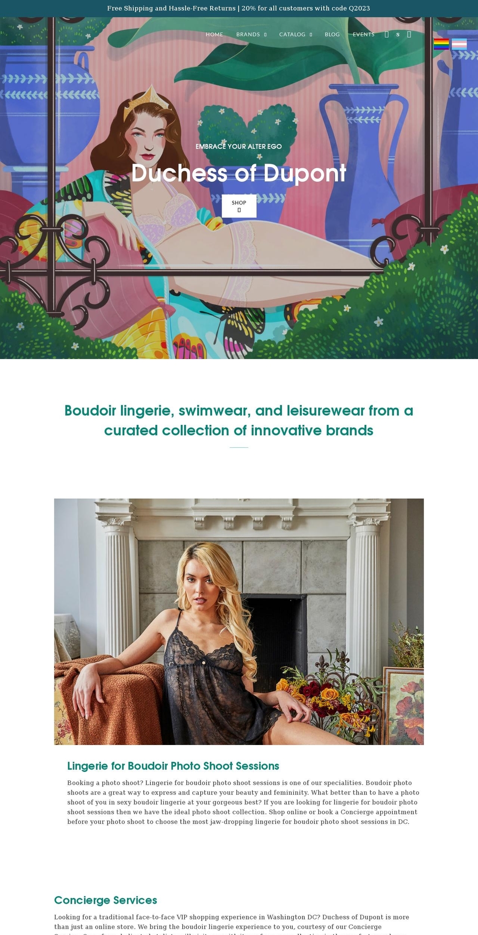 duchessofdupont.com shopify website screenshot