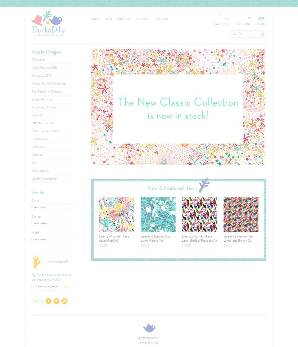 duckadilly.com shopify website screenshot