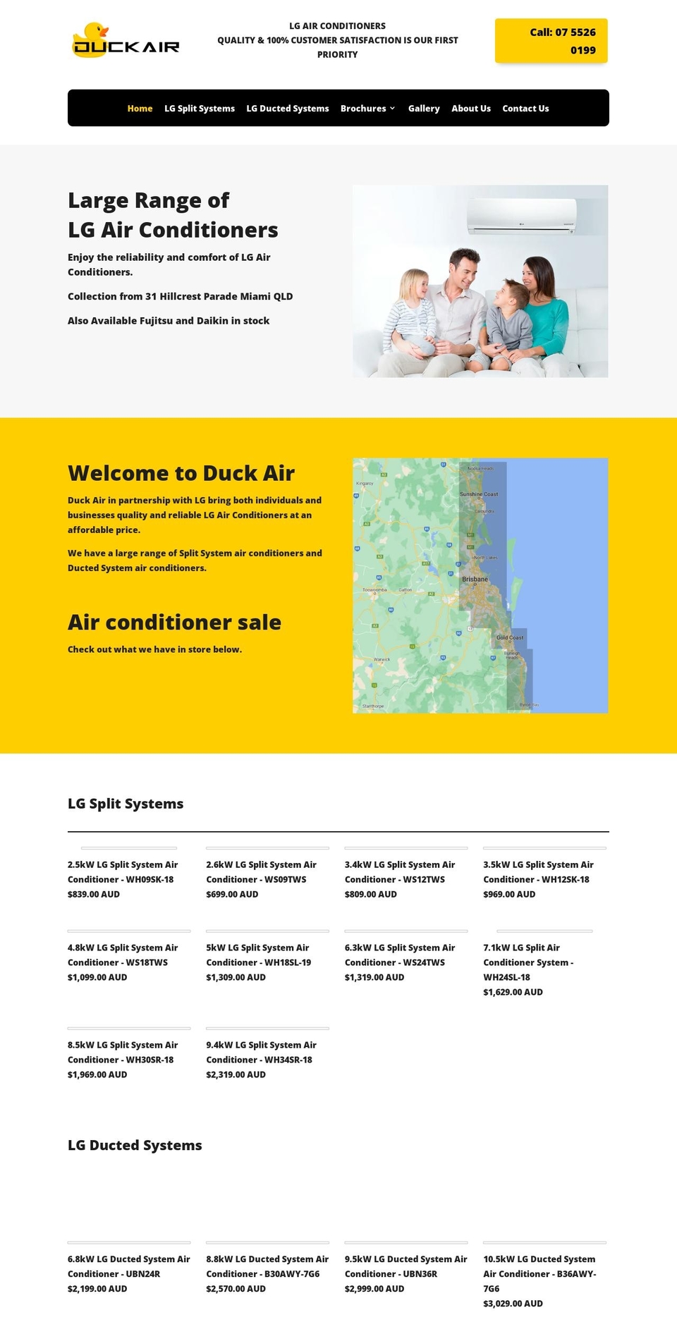duckair.com.au shopify website screenshot