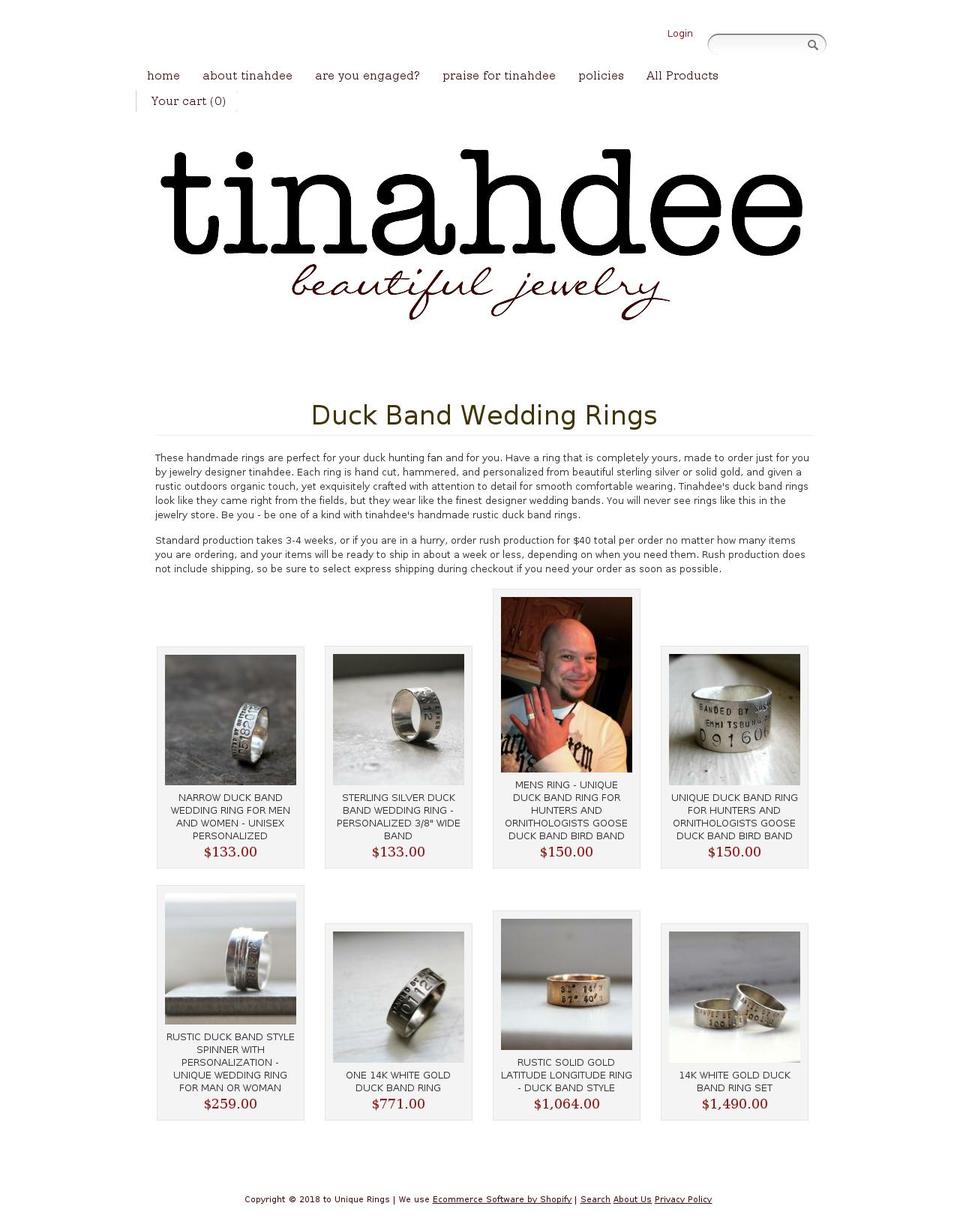 Woodland Shopify theme site example duckbandrings.com