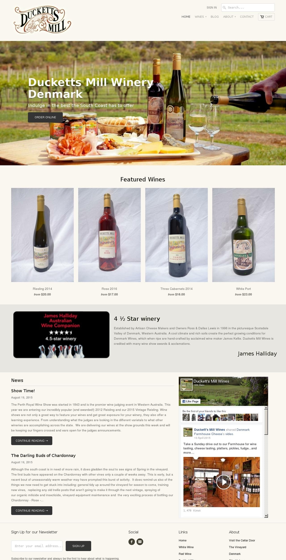 duckettsmillwines.com.au shopify website screenshot