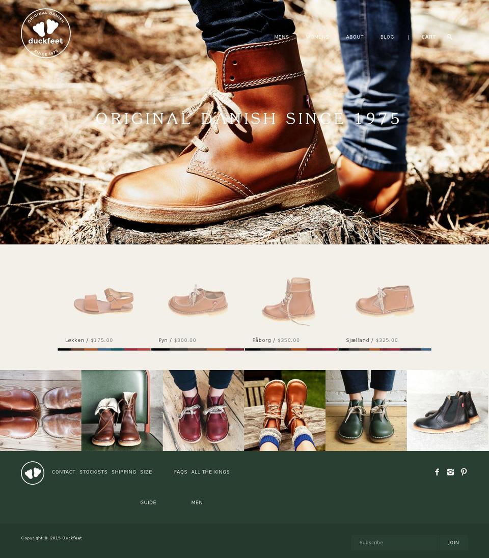 duckfeet.com.au shopify website screenshot