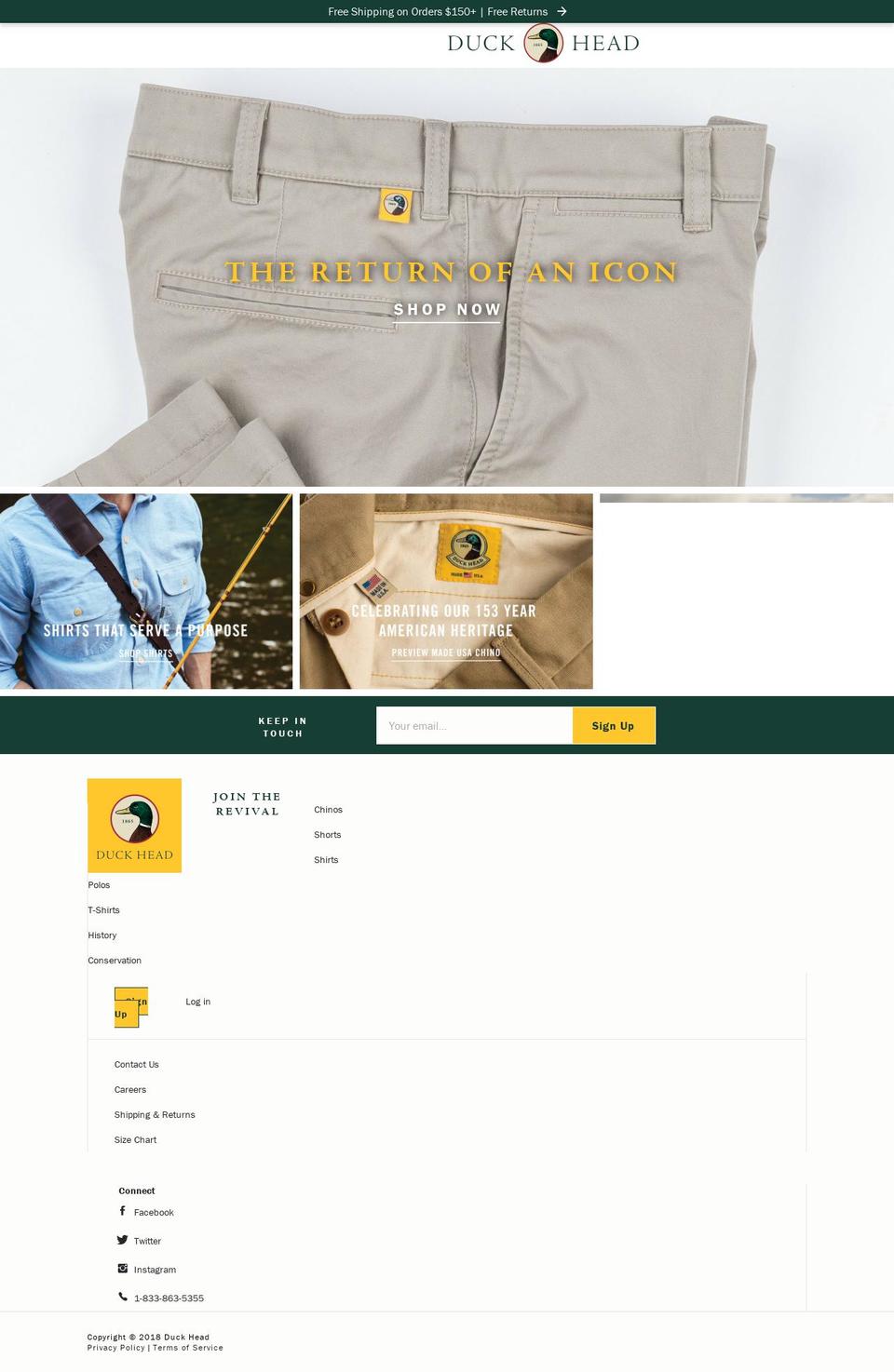 duckheadapparel.com — Shopify storefront screenshot