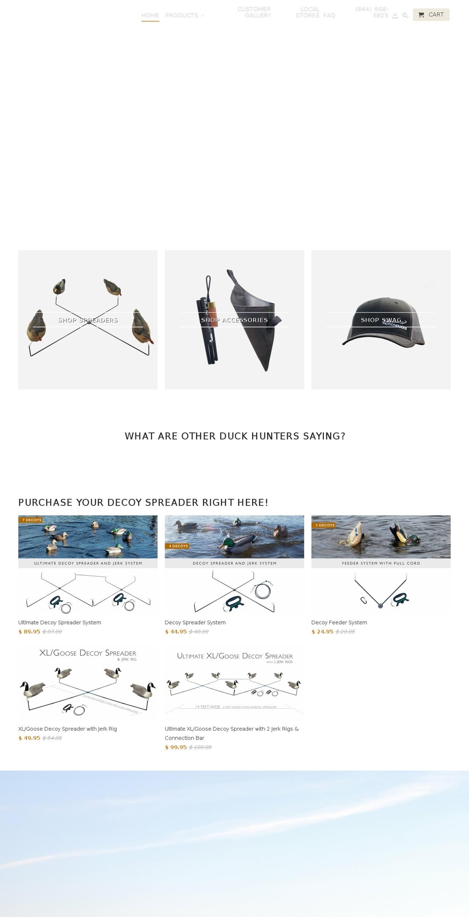 duckmotion.com — Shopify storefront screenshot