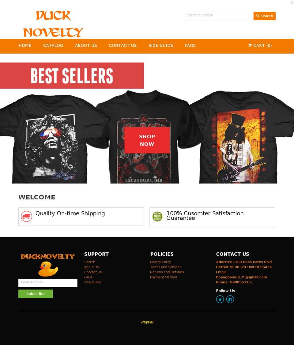 theme-chuan Shopify theme site example ducknovelty.com