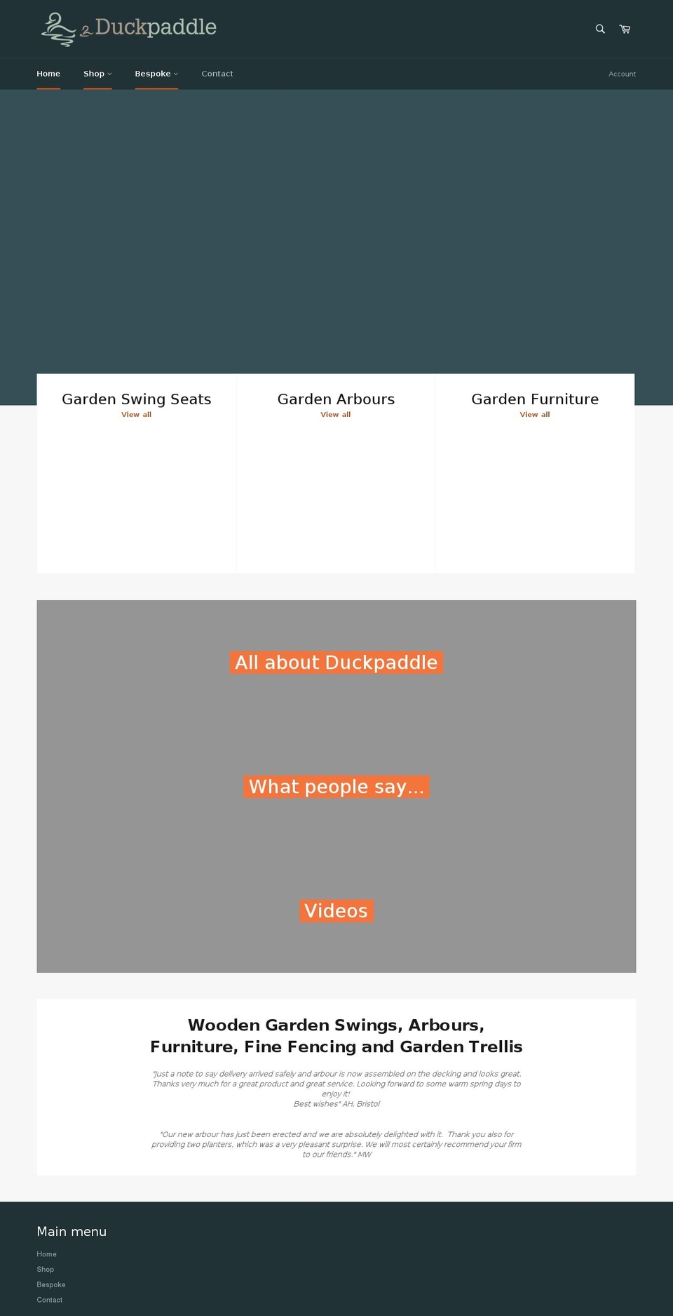 duckpaddle.com shopify website screenshot