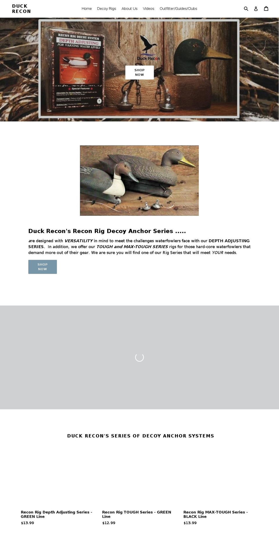 duckrecon.com shopify website screenshot