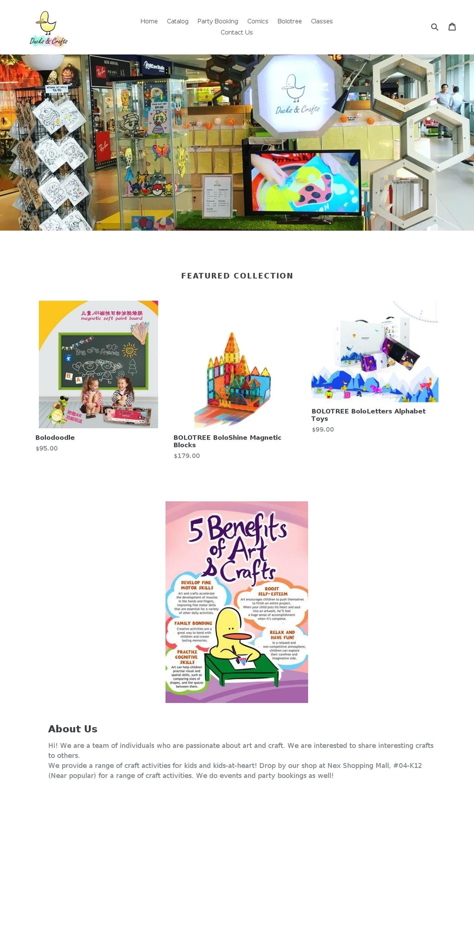 ducksncrafts.com shopify website screenshot
