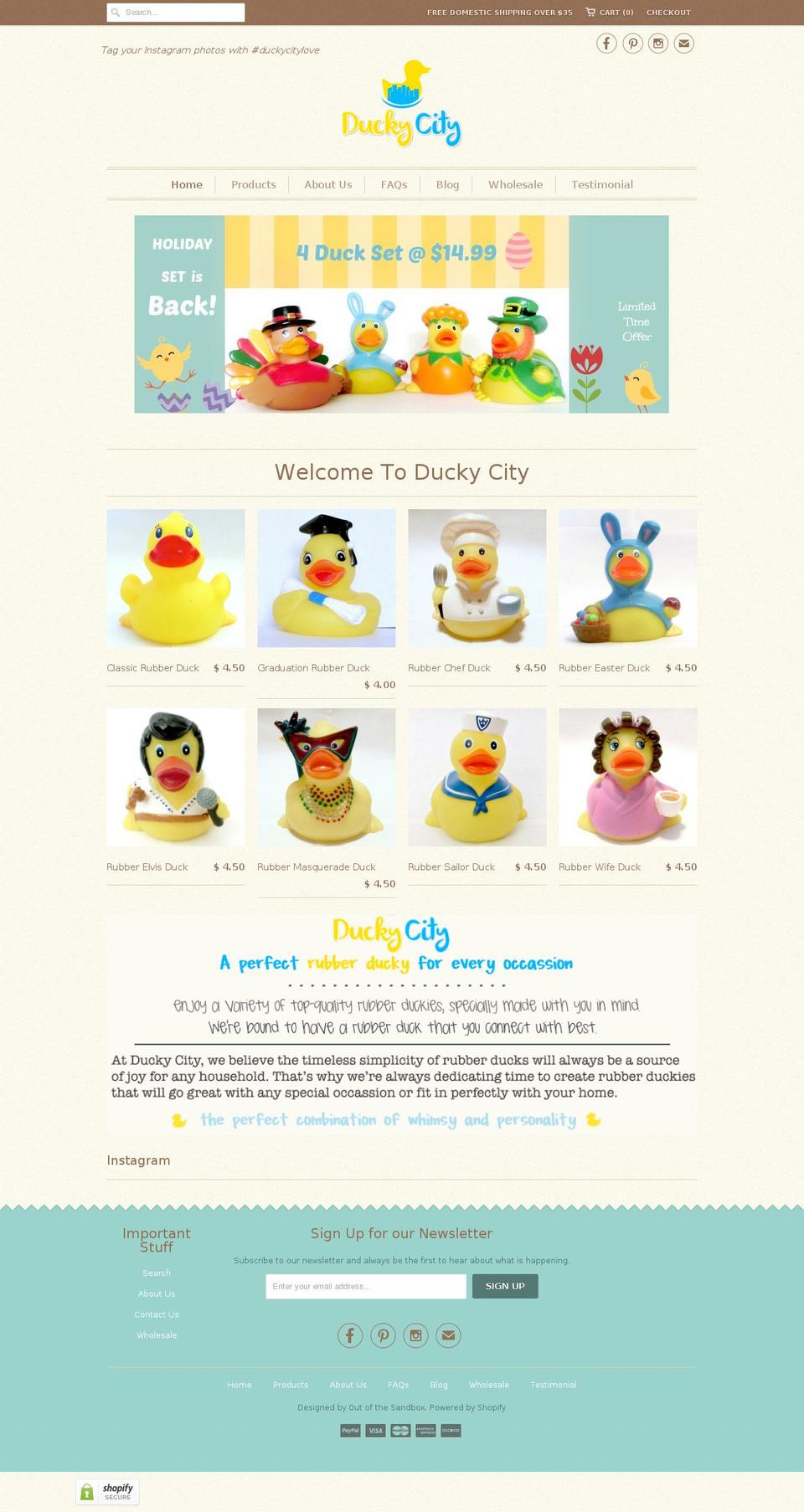 duckycity.com shopify website screenshot