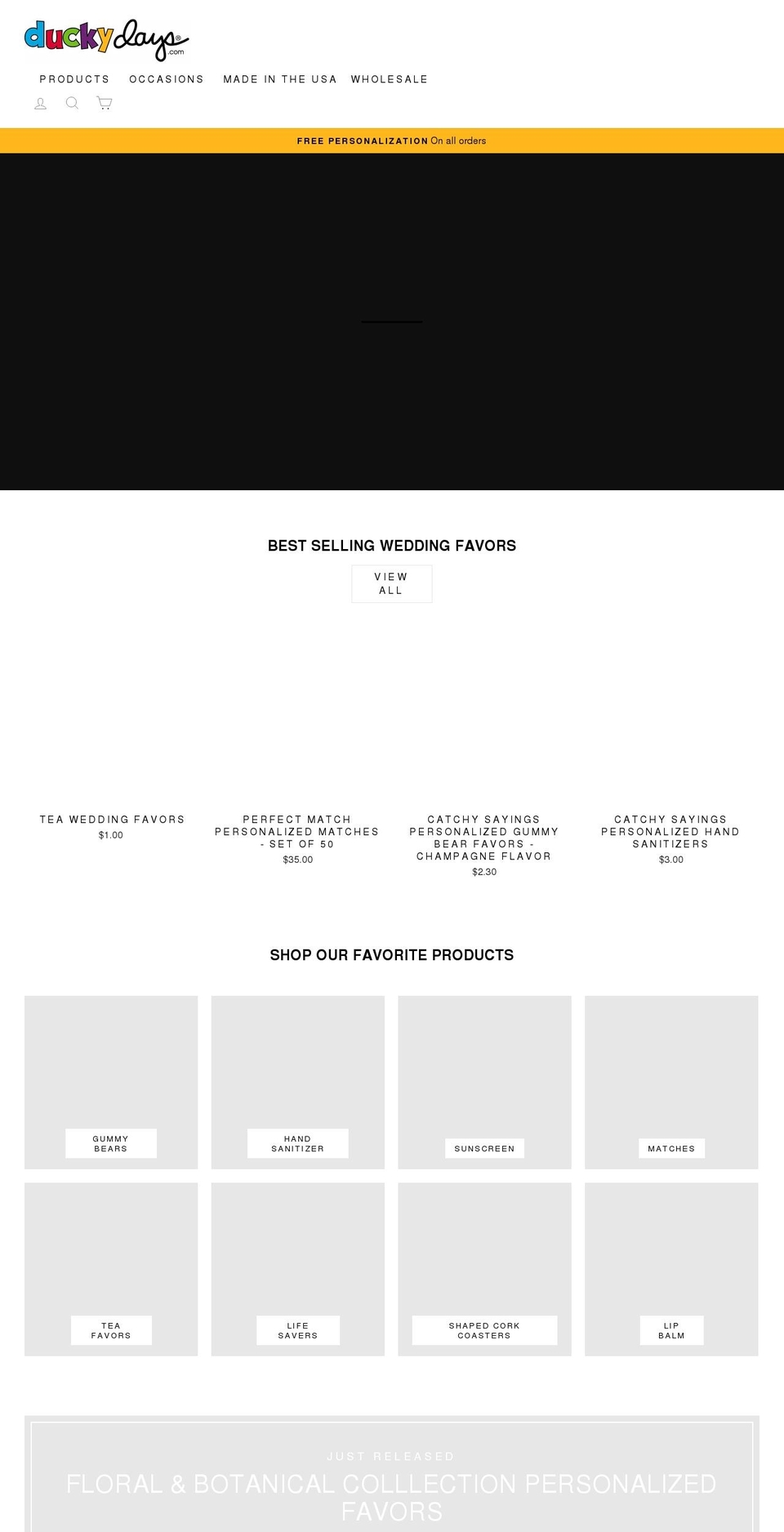 duckydays.com shopify website screenshot