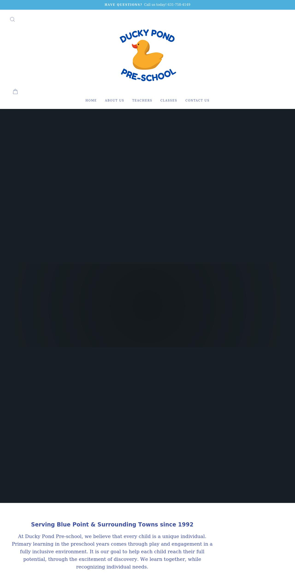 duckypondpreschool.com shopify website screenshot