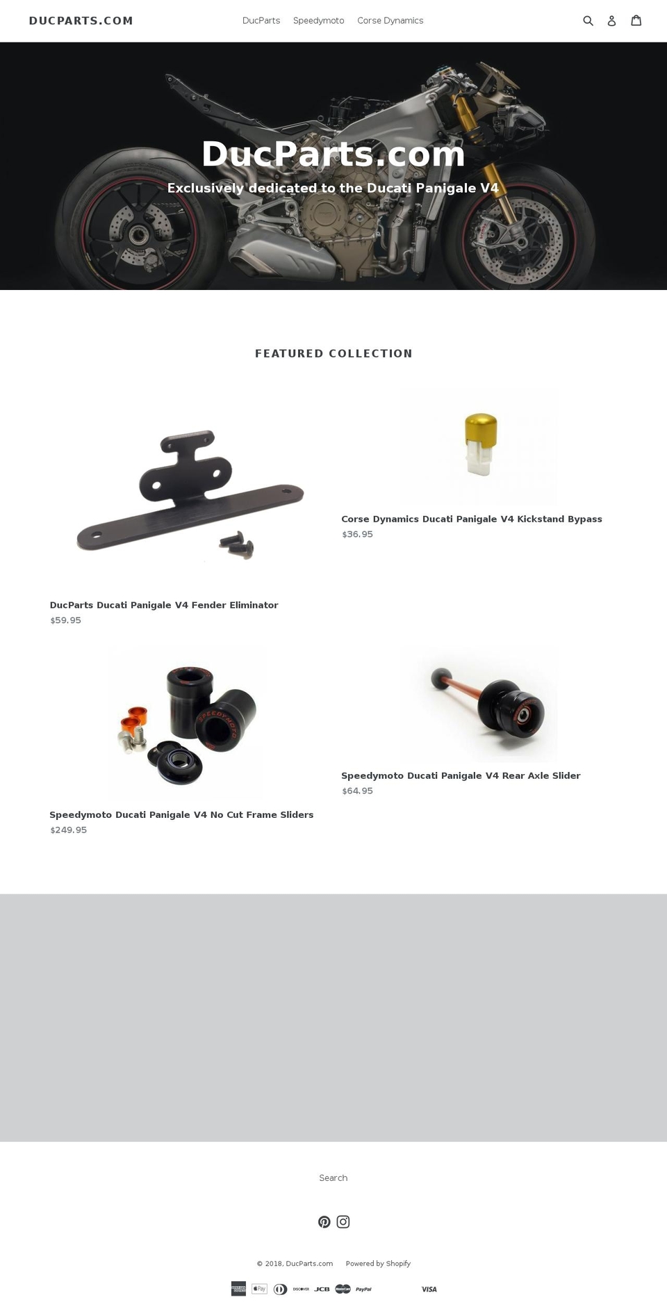 ducparts.com — Shopify storefront screenshot