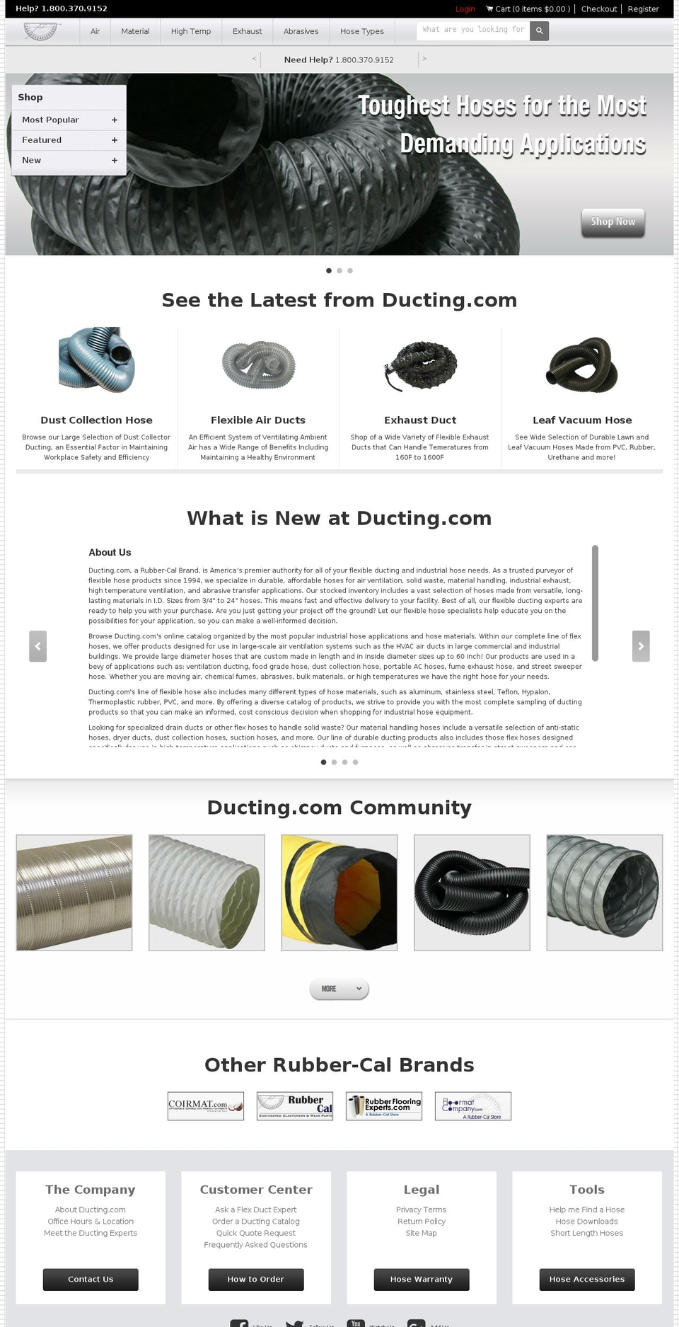 ducting.com shopify website screenshot