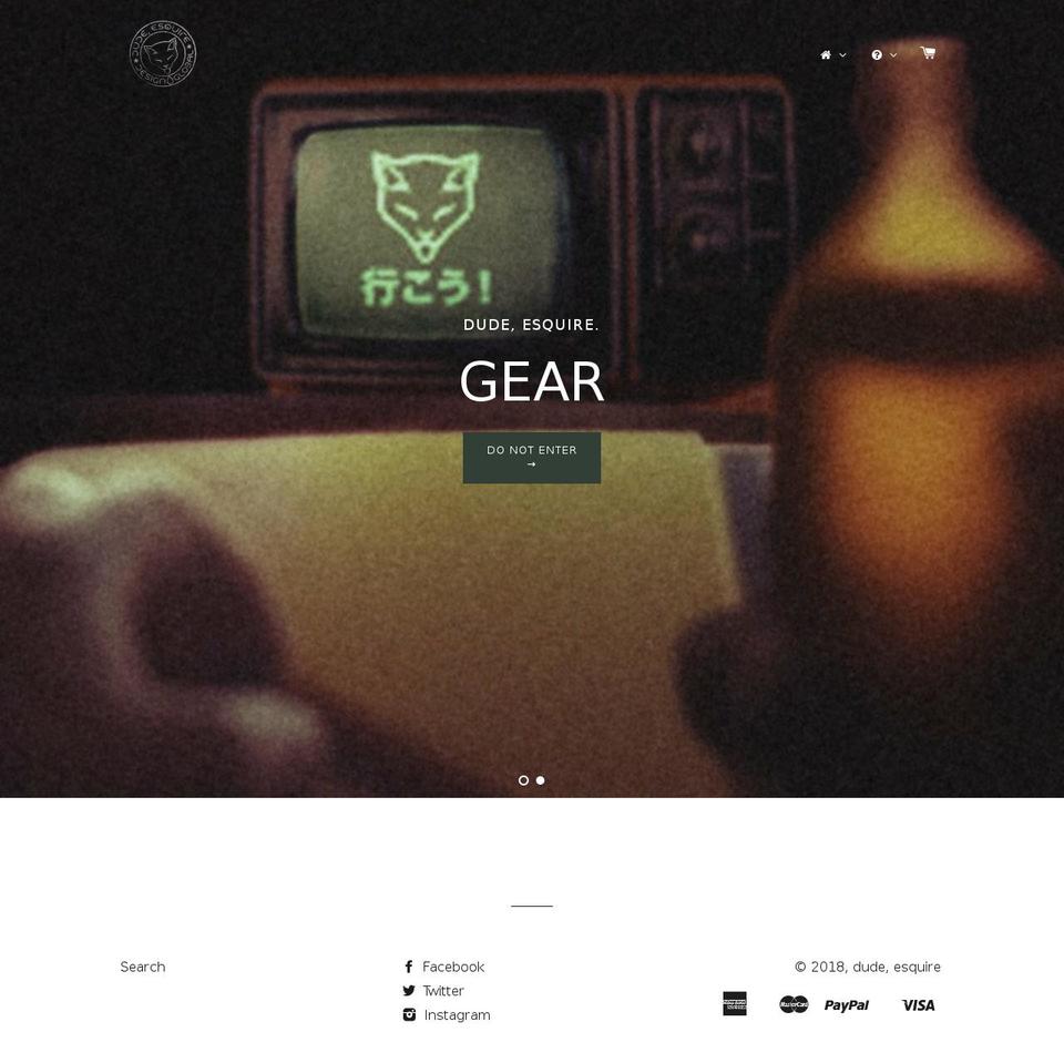 dudeesquire.com — Shopify storefront screenshot