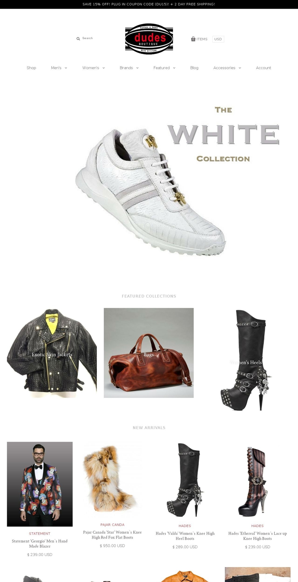 dudes-boutique.myshopify.com shopify website screenshot