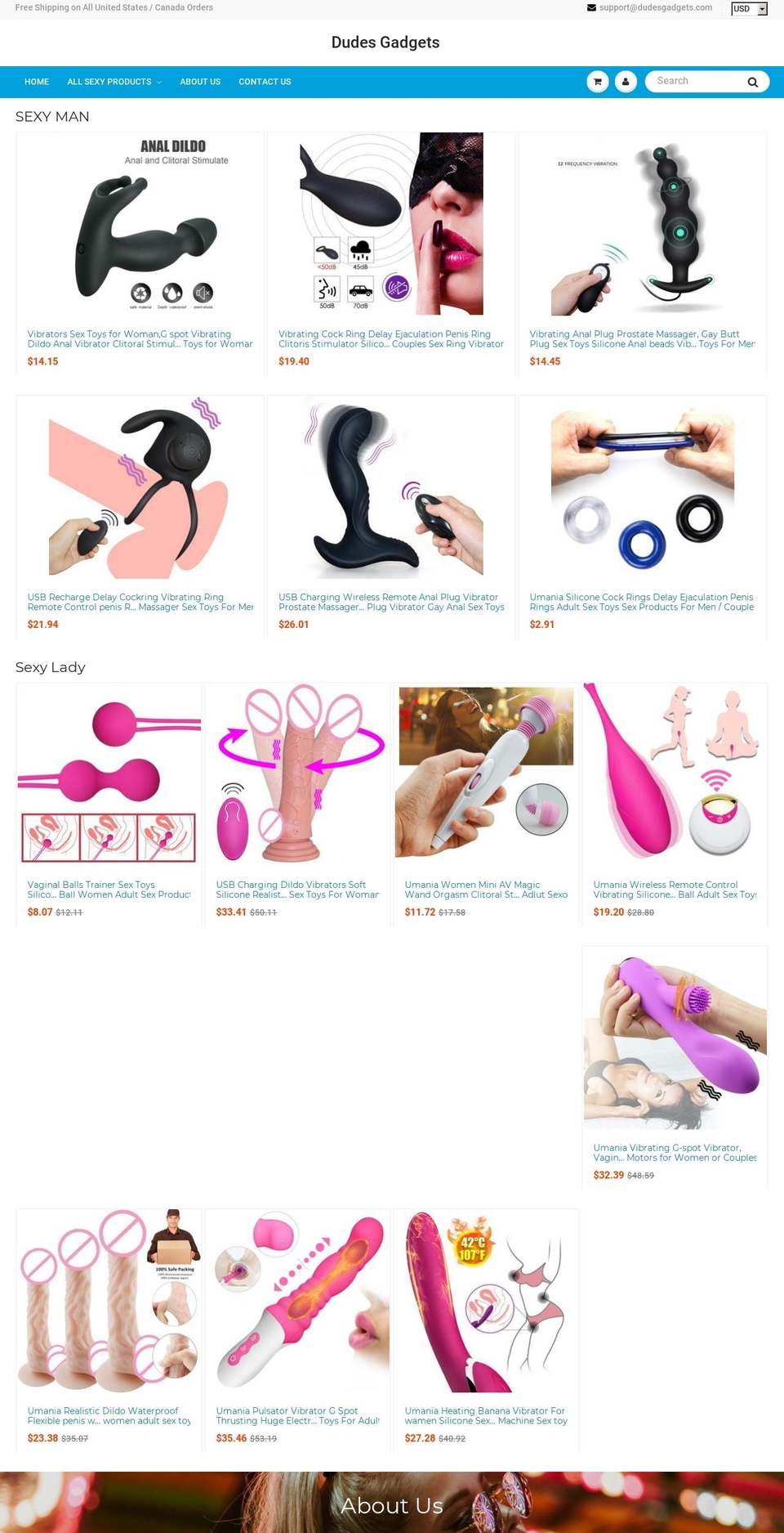dudesgadgets.com shopify website screenshot