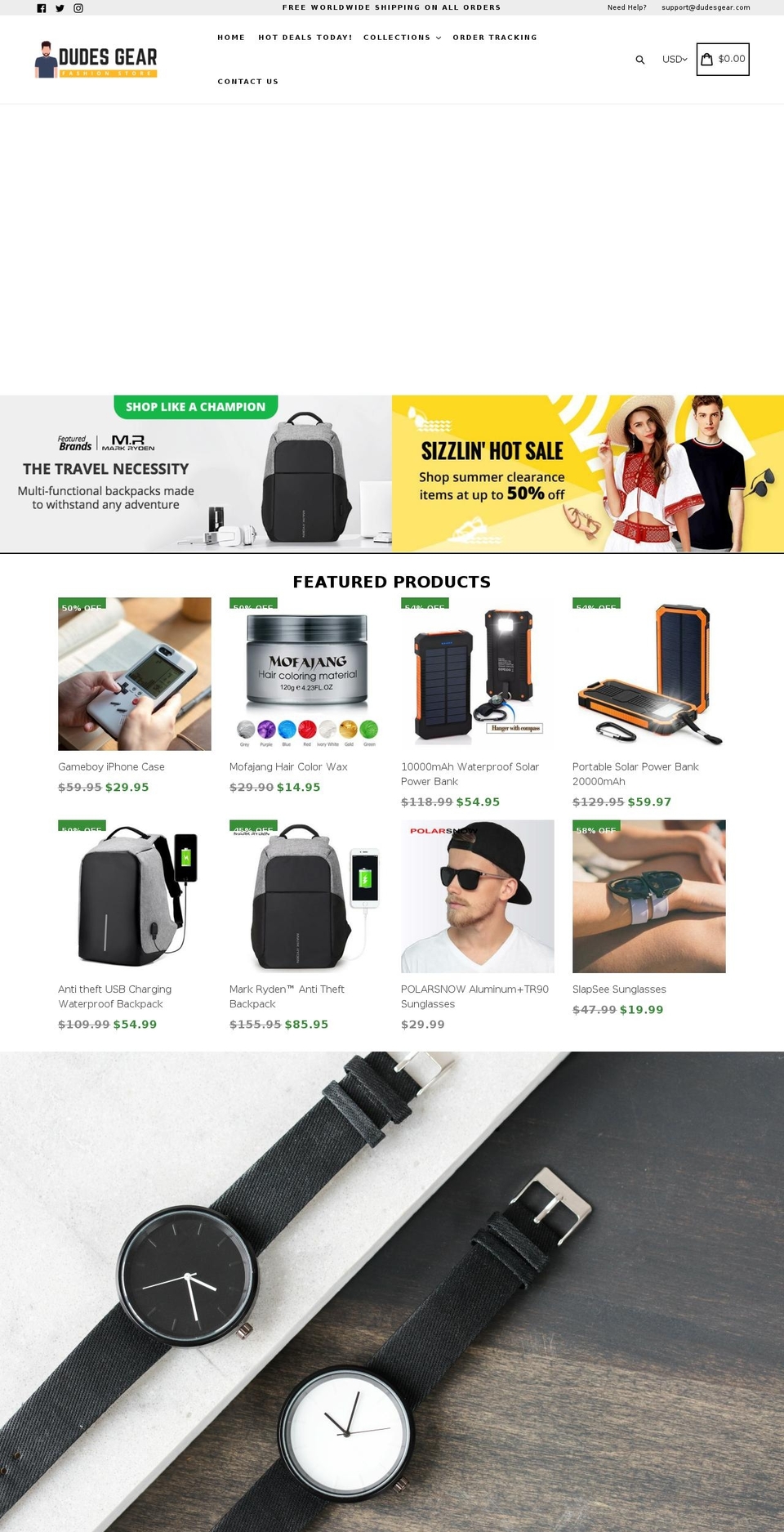 shopify-booster-theme-v2 Shopify theme site example dudesgear.com