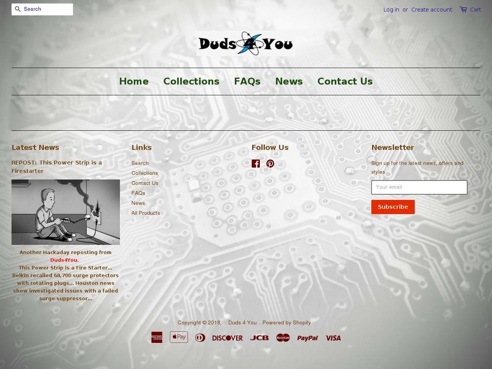 duds4you.com — Shopify storefront screenshot