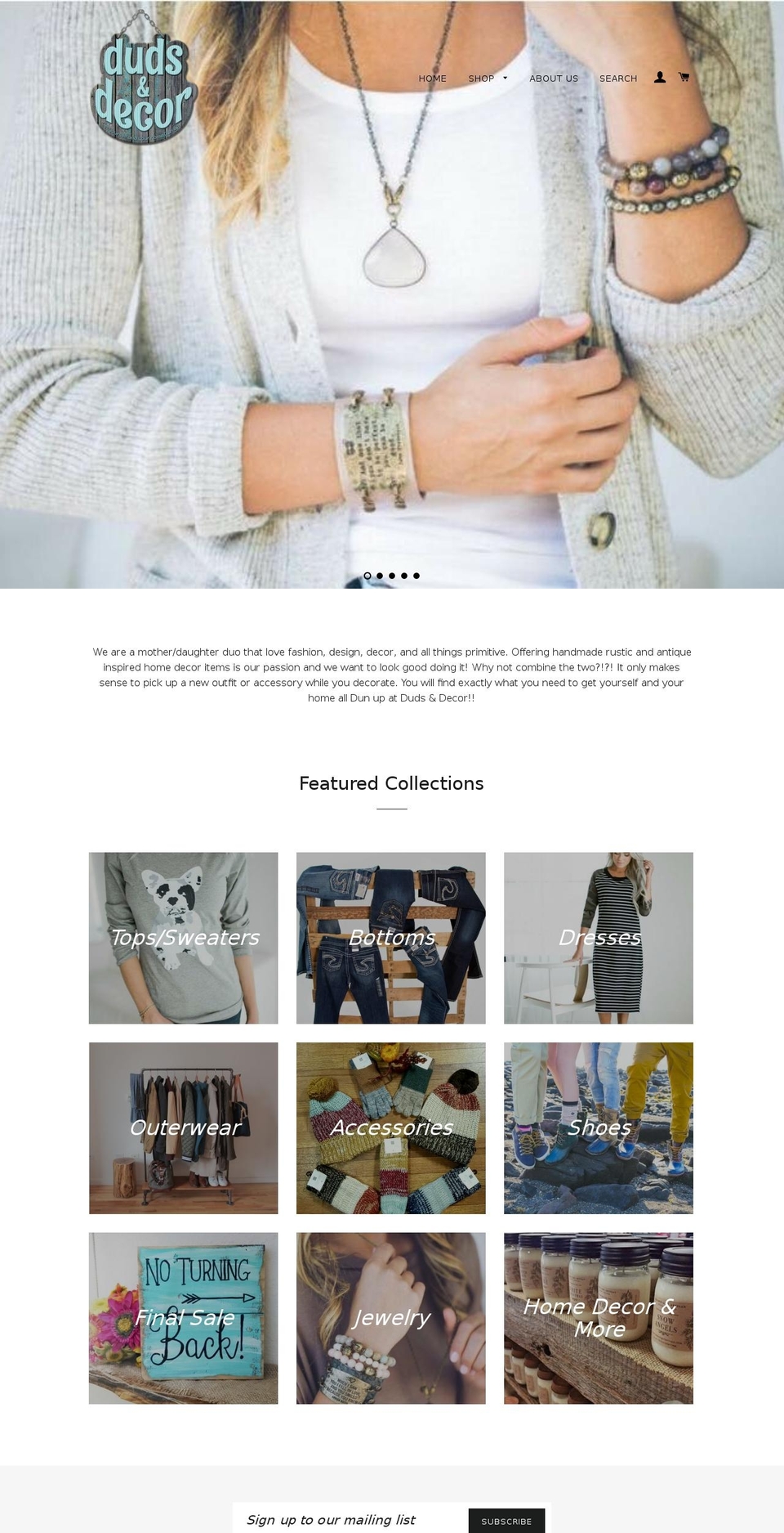 dudsanddecor.com shopify website screenshot