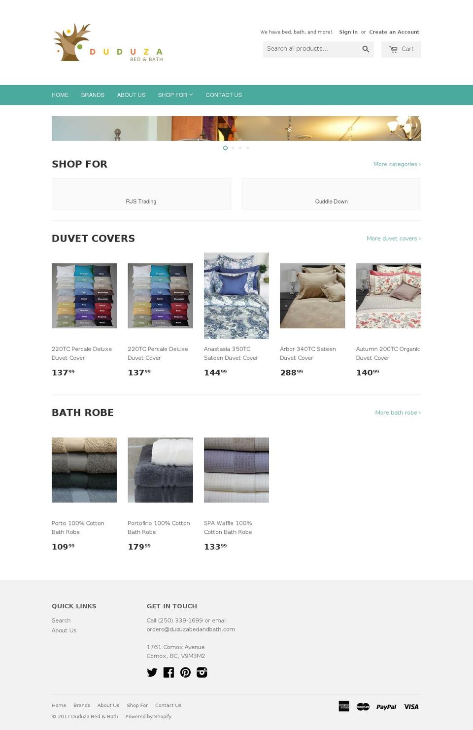 duduzabedandbath.com shopify website screenshot