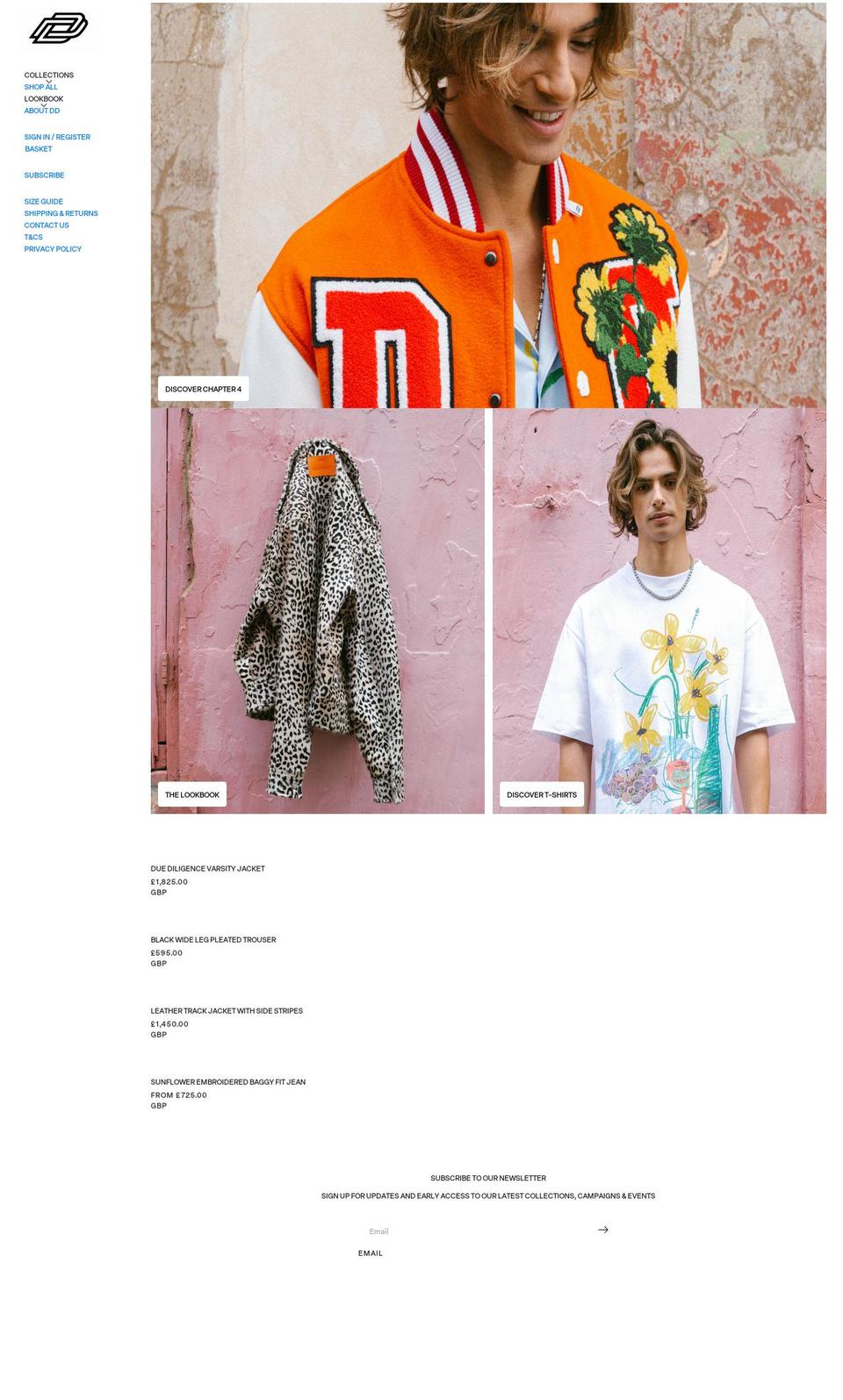duediligenceapparel.com — Shopify storefront screenshot