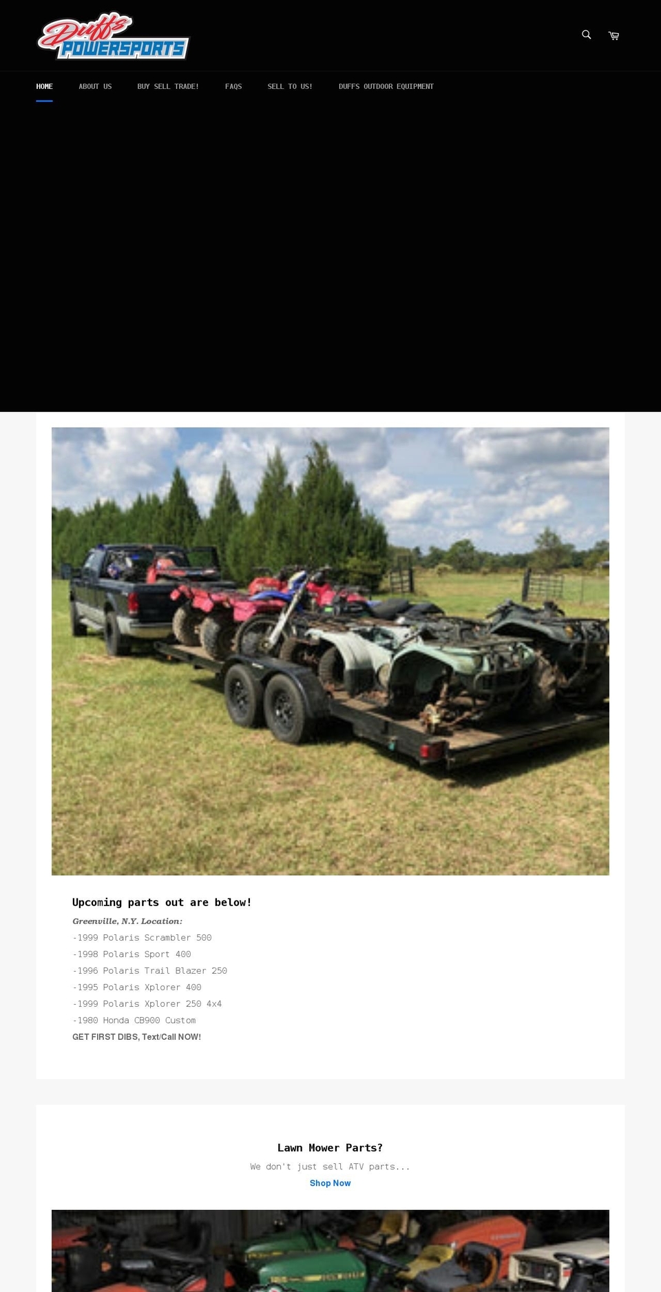 duffsparts.com — Shopify storefront screenshot