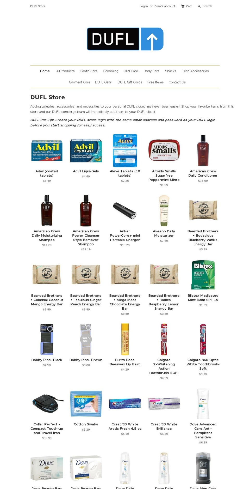 duflbitstobuy.com shopify website screenshot