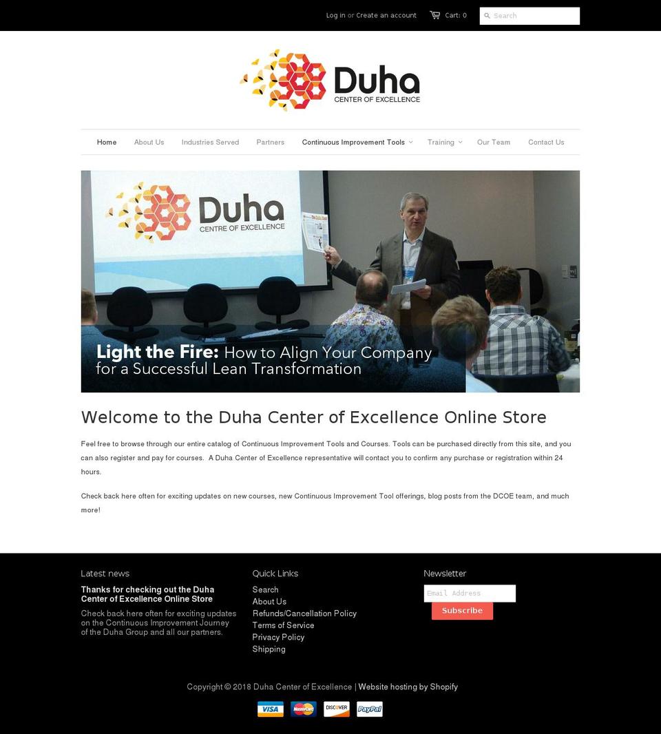 duha-ce.com shopify website screenshot