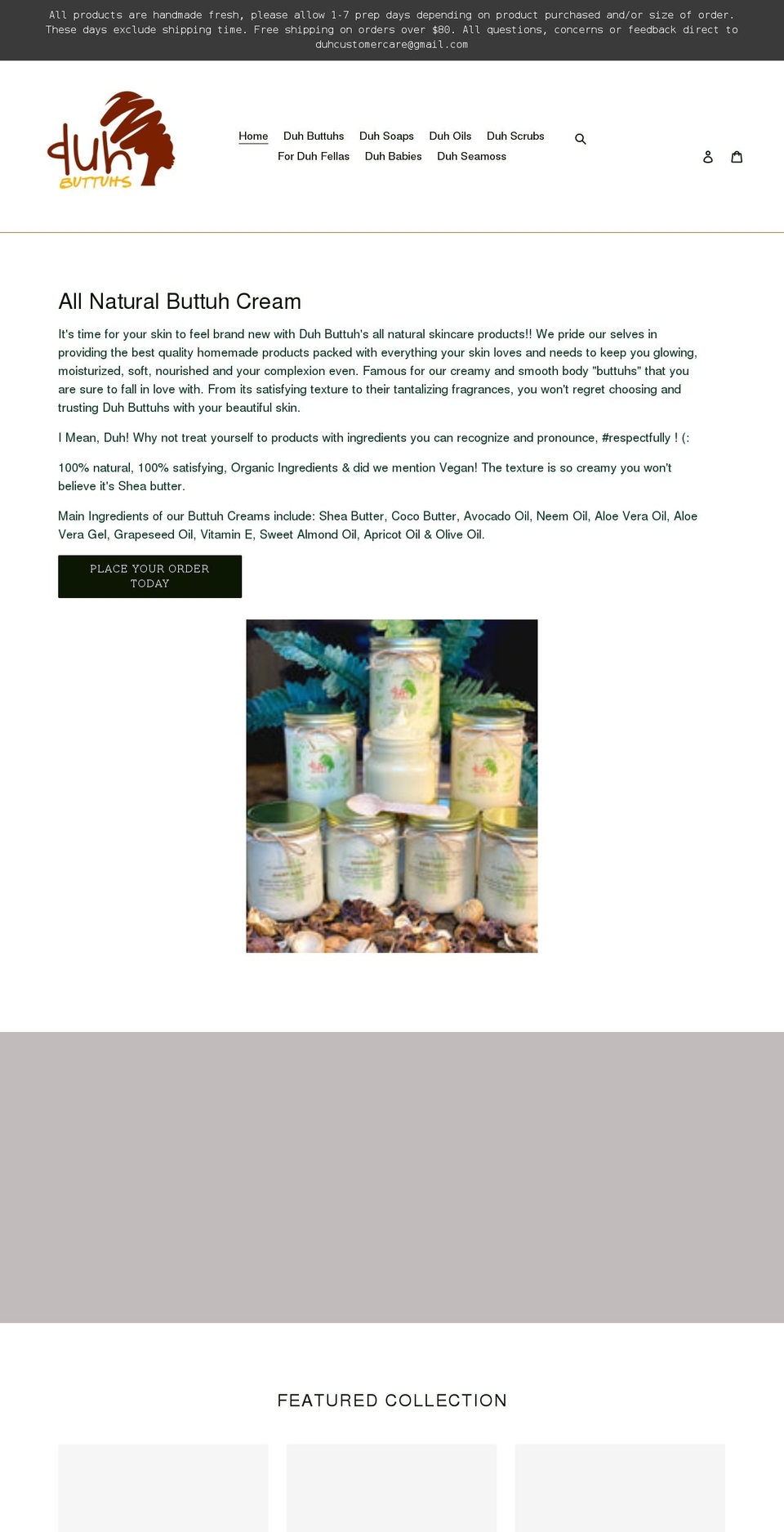 duhbuttuhs.com shopify website screenshot